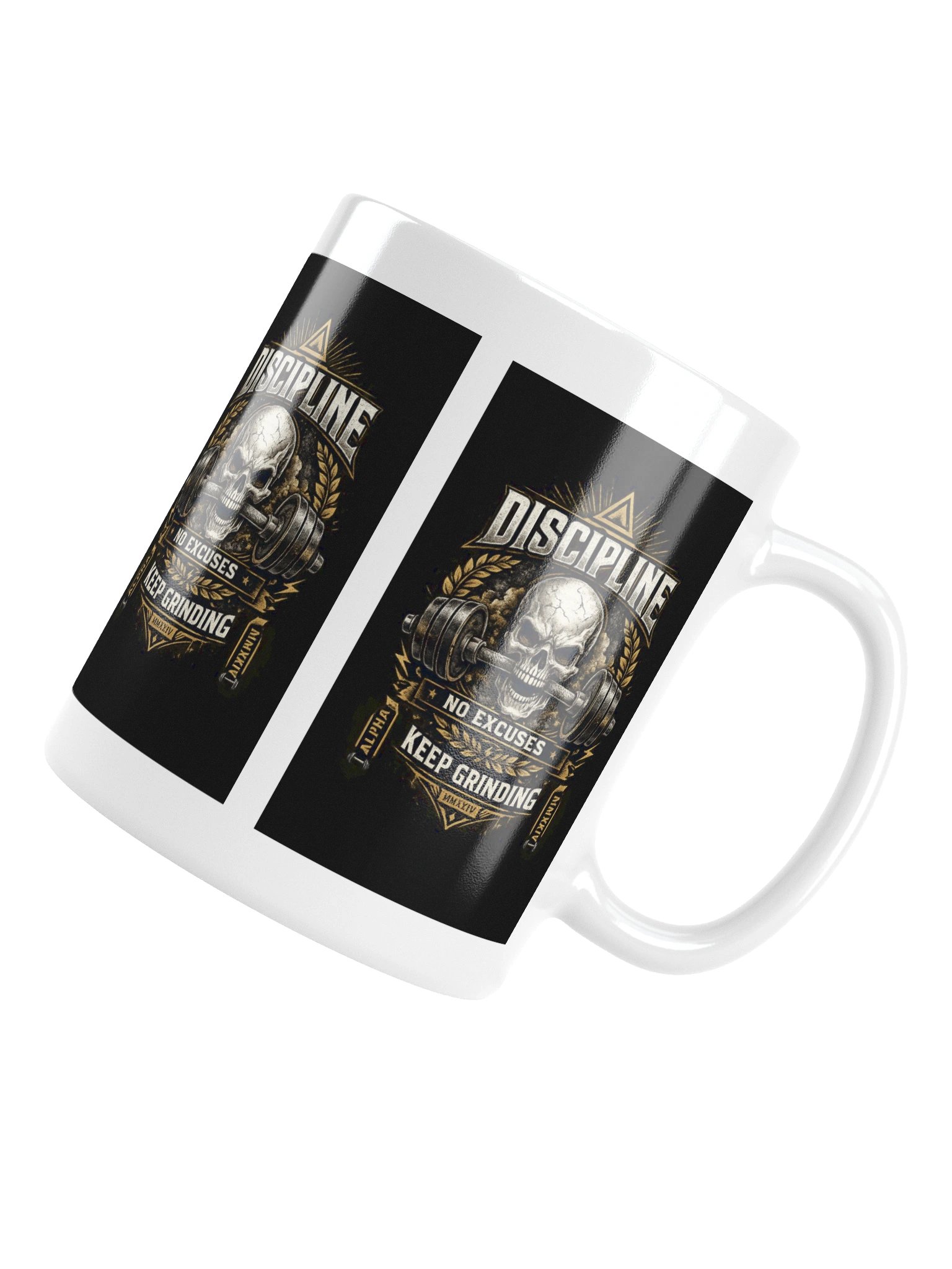 Discipline Skull Motivation Mug – Keep Grinding Coffee Cup product image (18)
