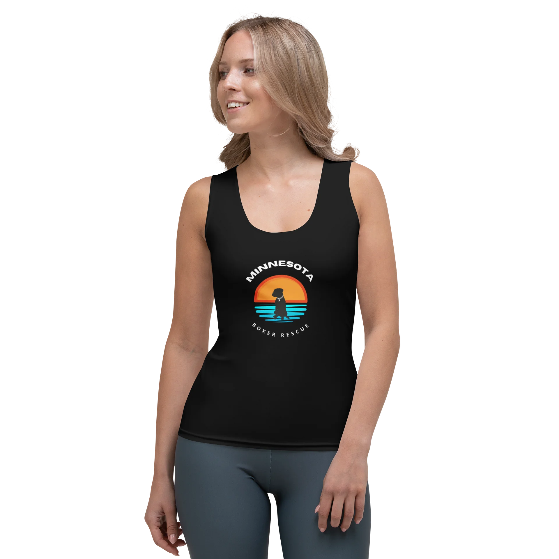 MNBR Sunset Logo Tank - Black w/White Logo product image (1)