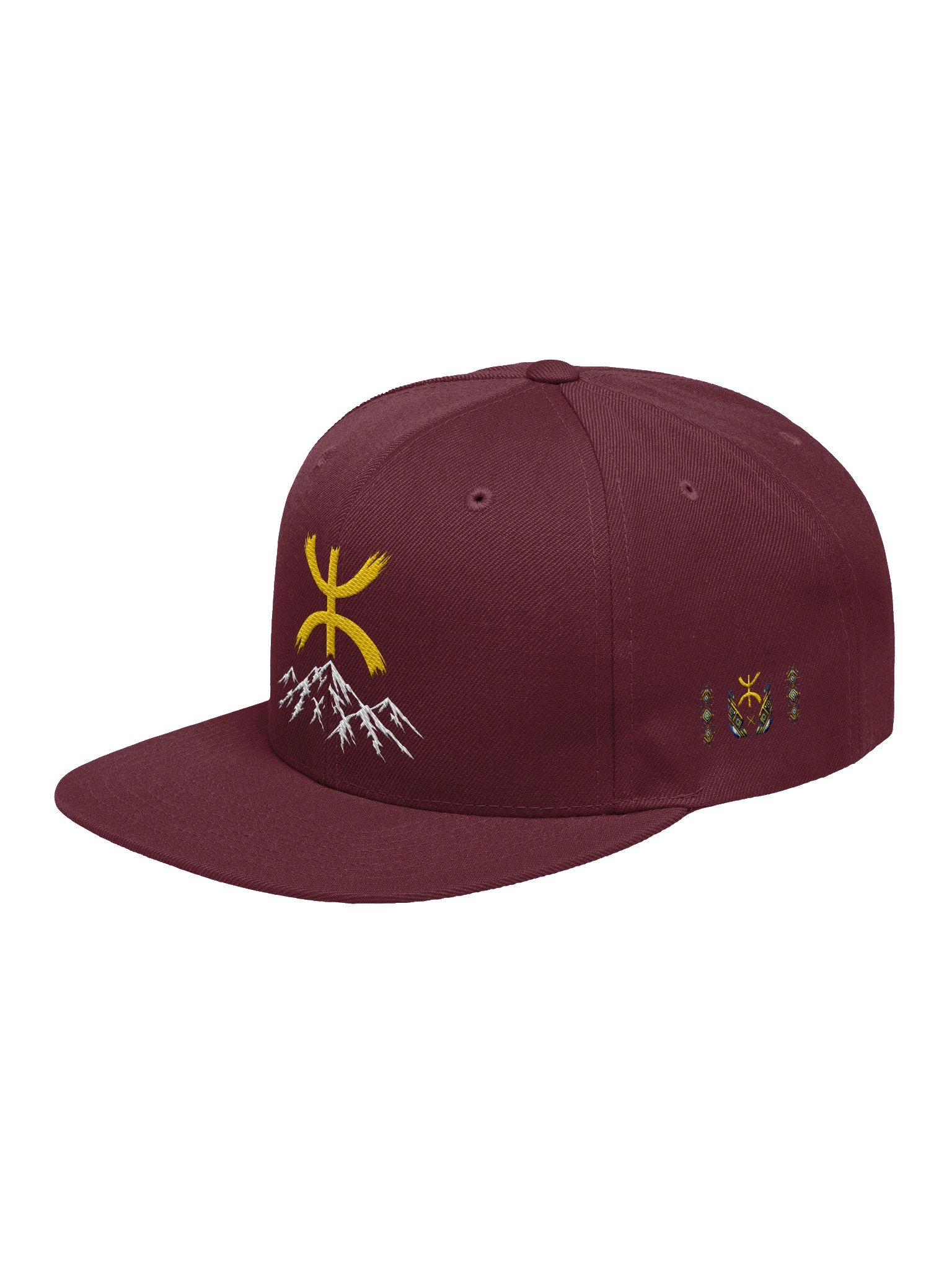 Amazigh Mountain Symbol Snapback – Casquette Yupoong au design berbère audacieux | Mazikna product image (6)