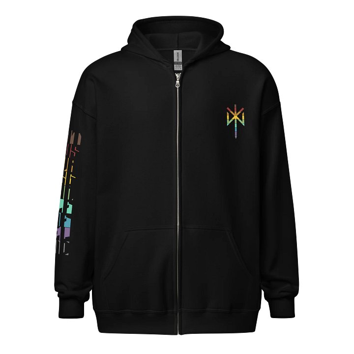 YGGY x BIFROST BIND RUNE 3X PRINT UNISEX ZIP HOODIE product image (1)