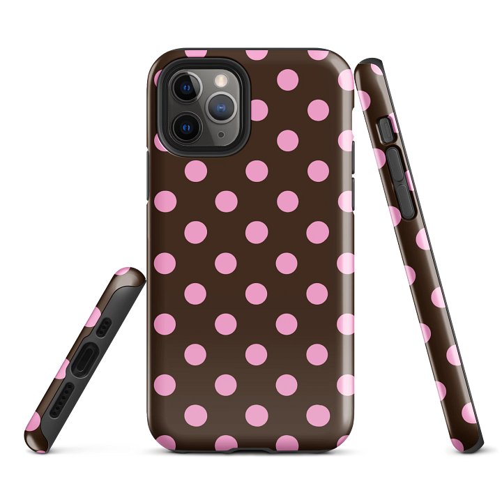 pink polka dot i phone case product image (2)