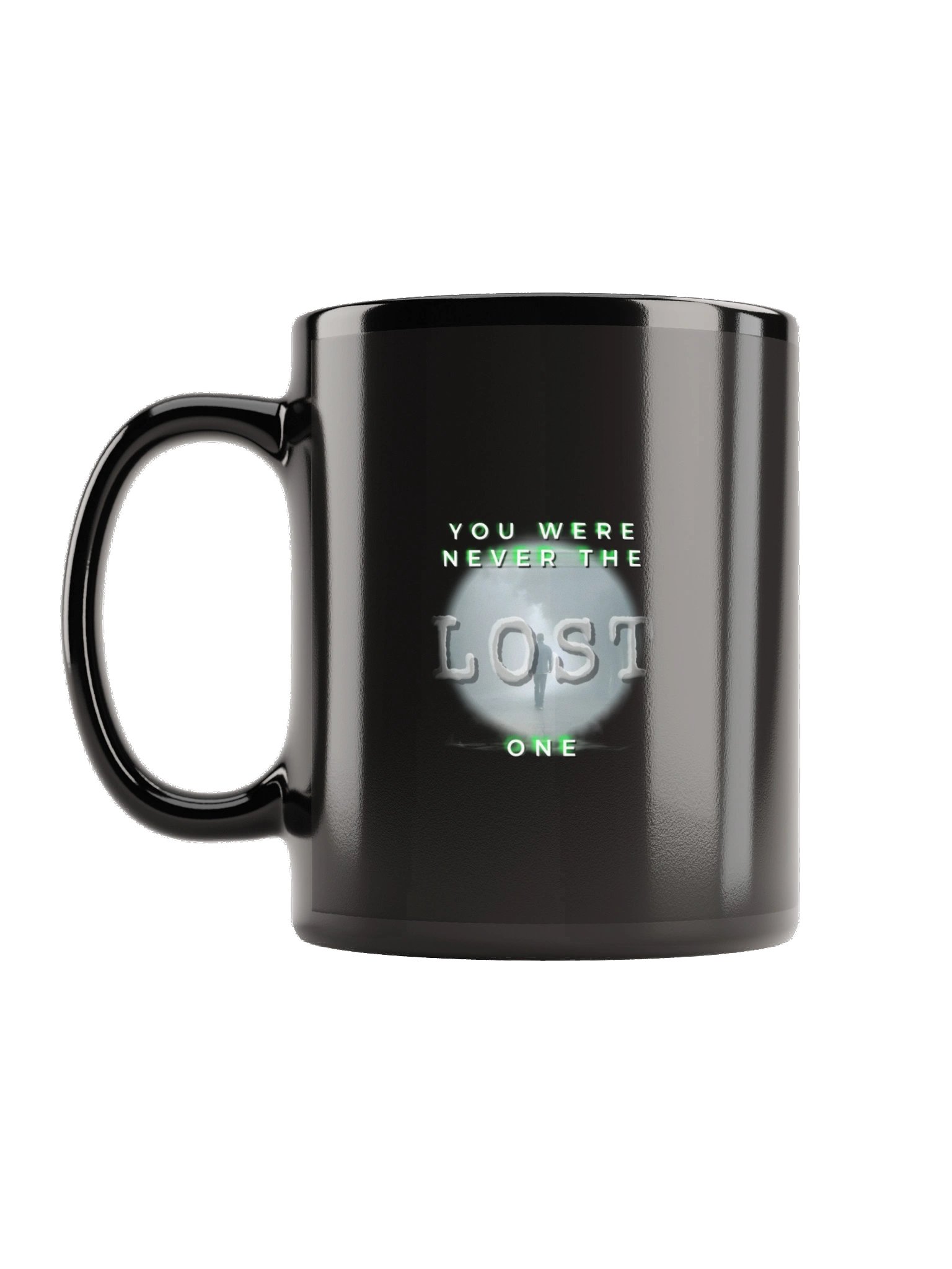 Lost but Feared Black Glossy Mug product image (1)