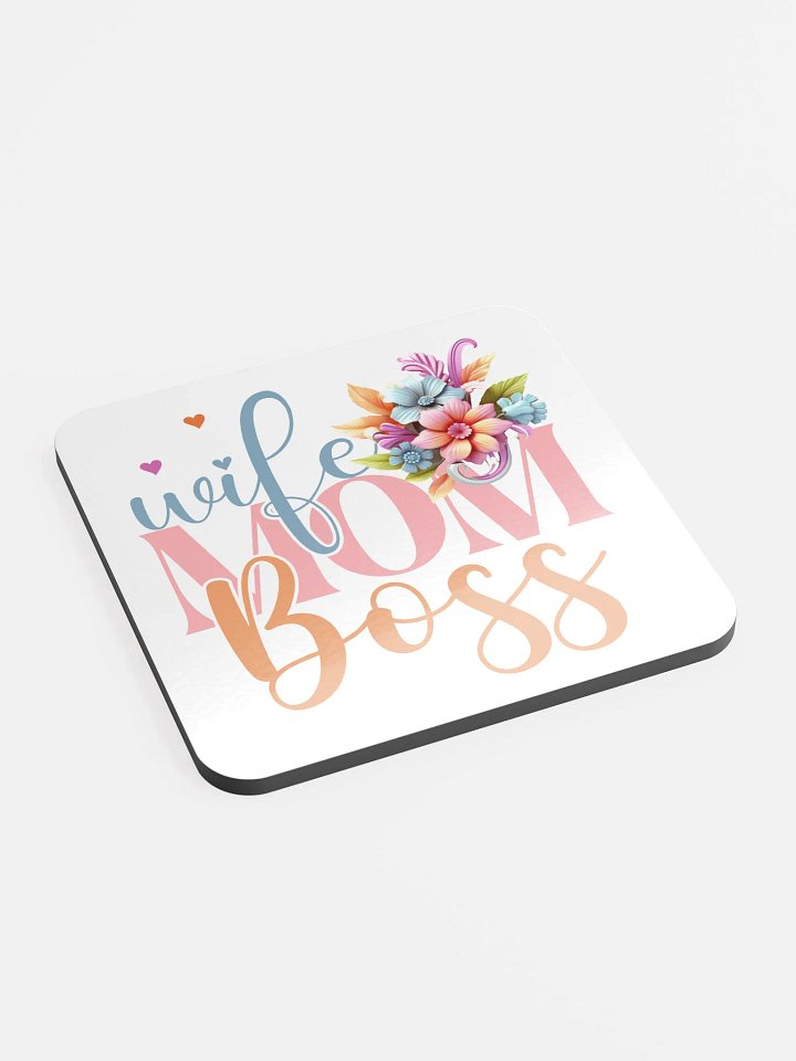 Wife Mom Boss Cork Coaster product image (1)