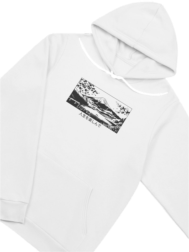 𝓝𝓲𝓰𝓱𝓽𝓓𝓻𝓮𝓪𝓶 ✕ Fuji 富士山 "Stencil Black" HOODIE - Standard product image (1)