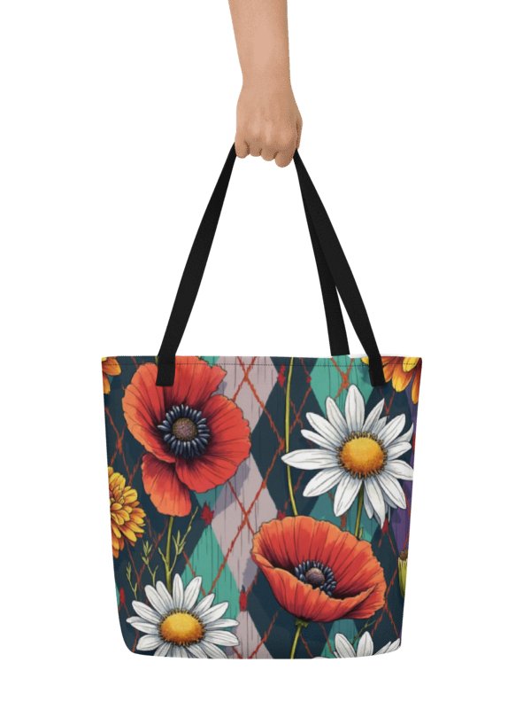 Blossoms Floral Tote With Pocket Bag #712 product image (2)