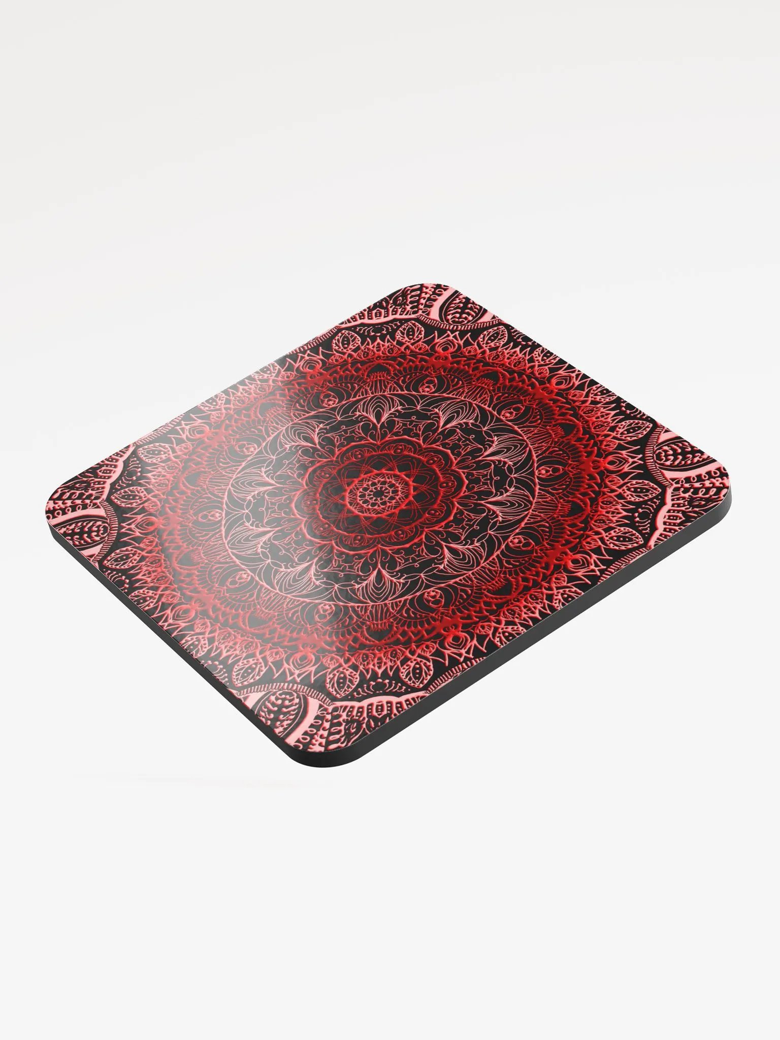 Symmetry in Red: Mandala Cork Coaster product image (3)