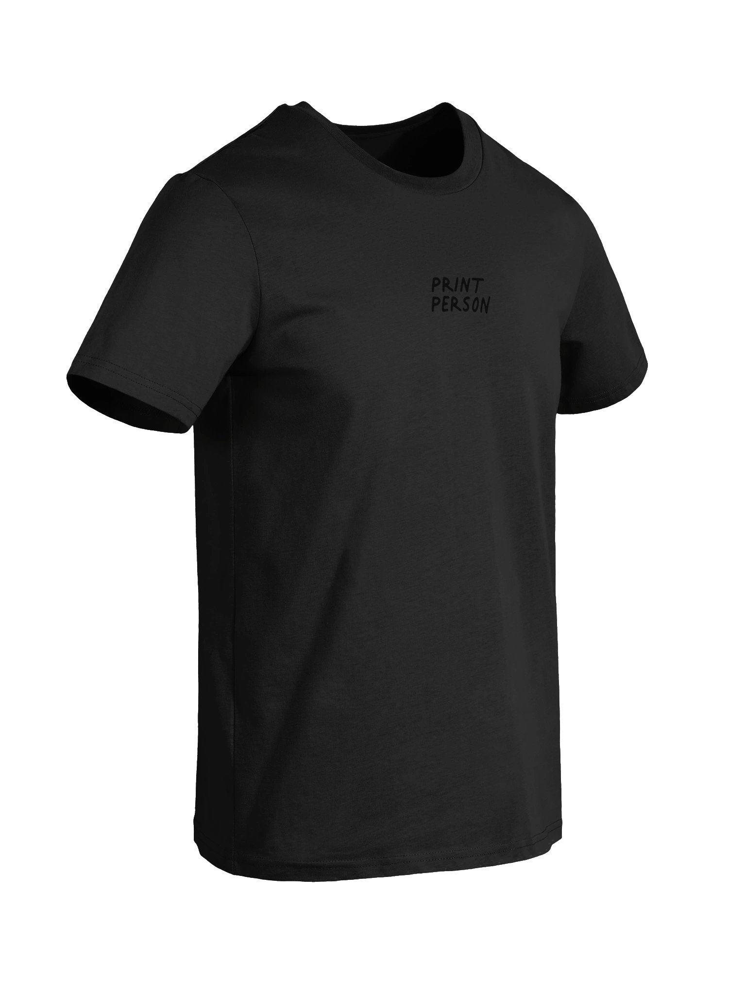 Print Person Large icon black on black regular tee product image (6)