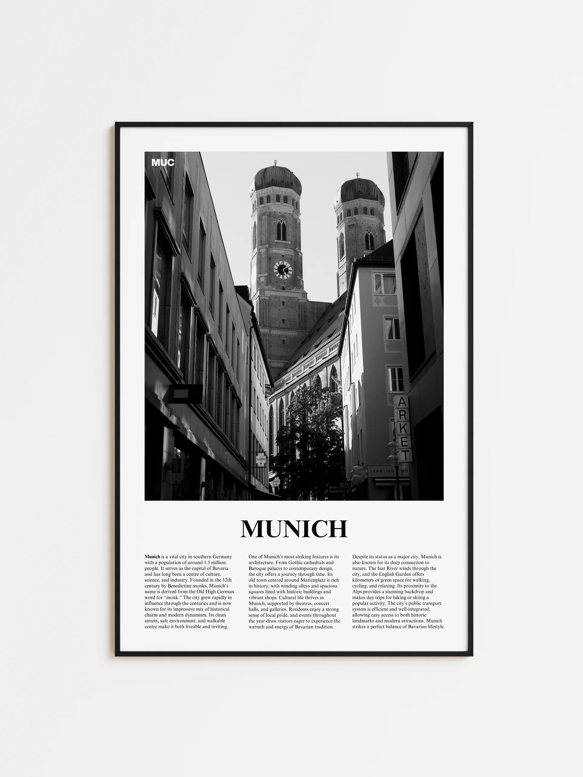 Munich 02 Newspaper Poster | Framed product image (1)