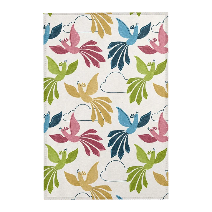 Mid-Century Modern Firebirds Area Rug product image (1)