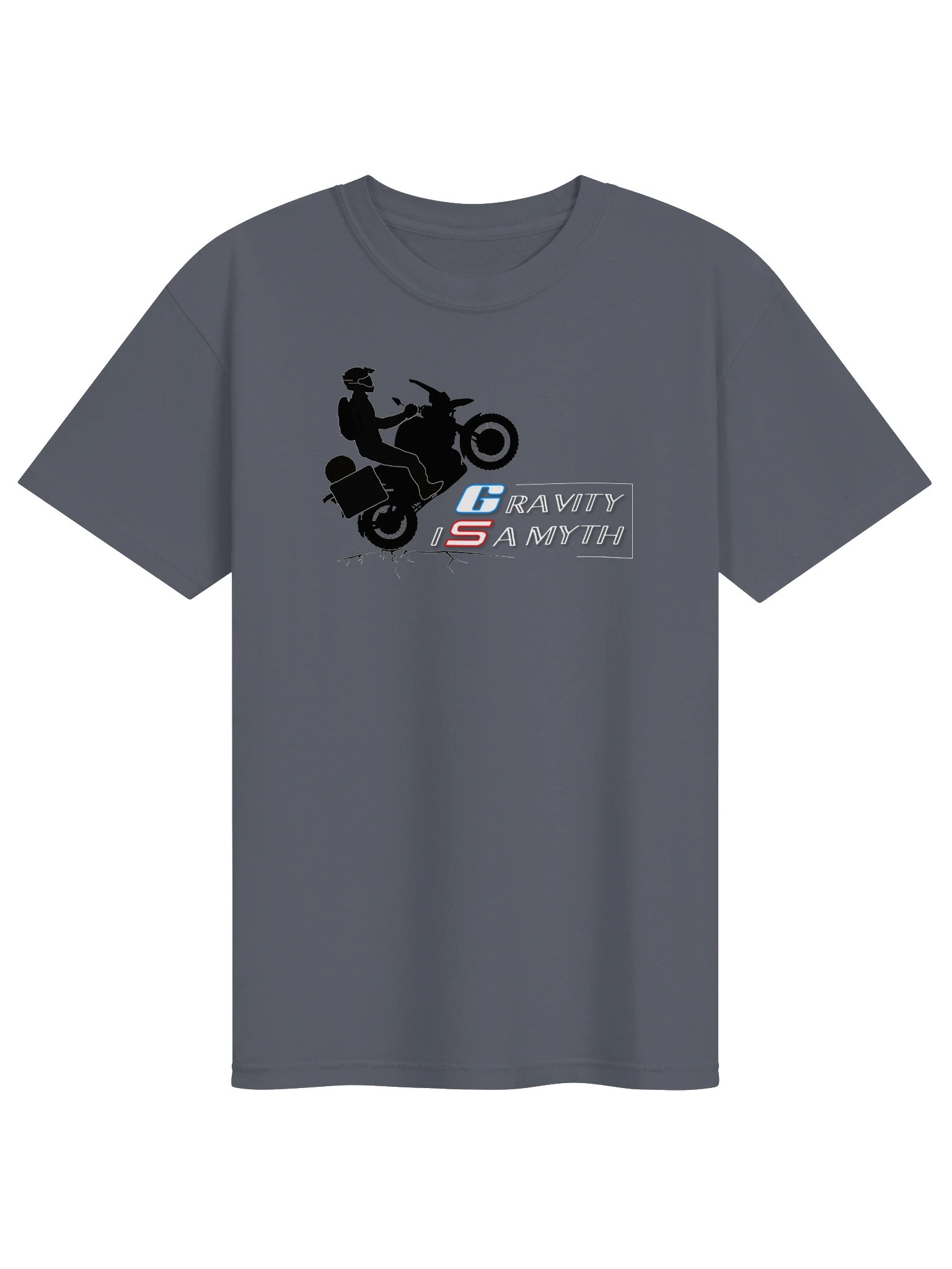 GS. Gravity Is a Myth | Adventure Motorcycle T-Shirt product image (2)