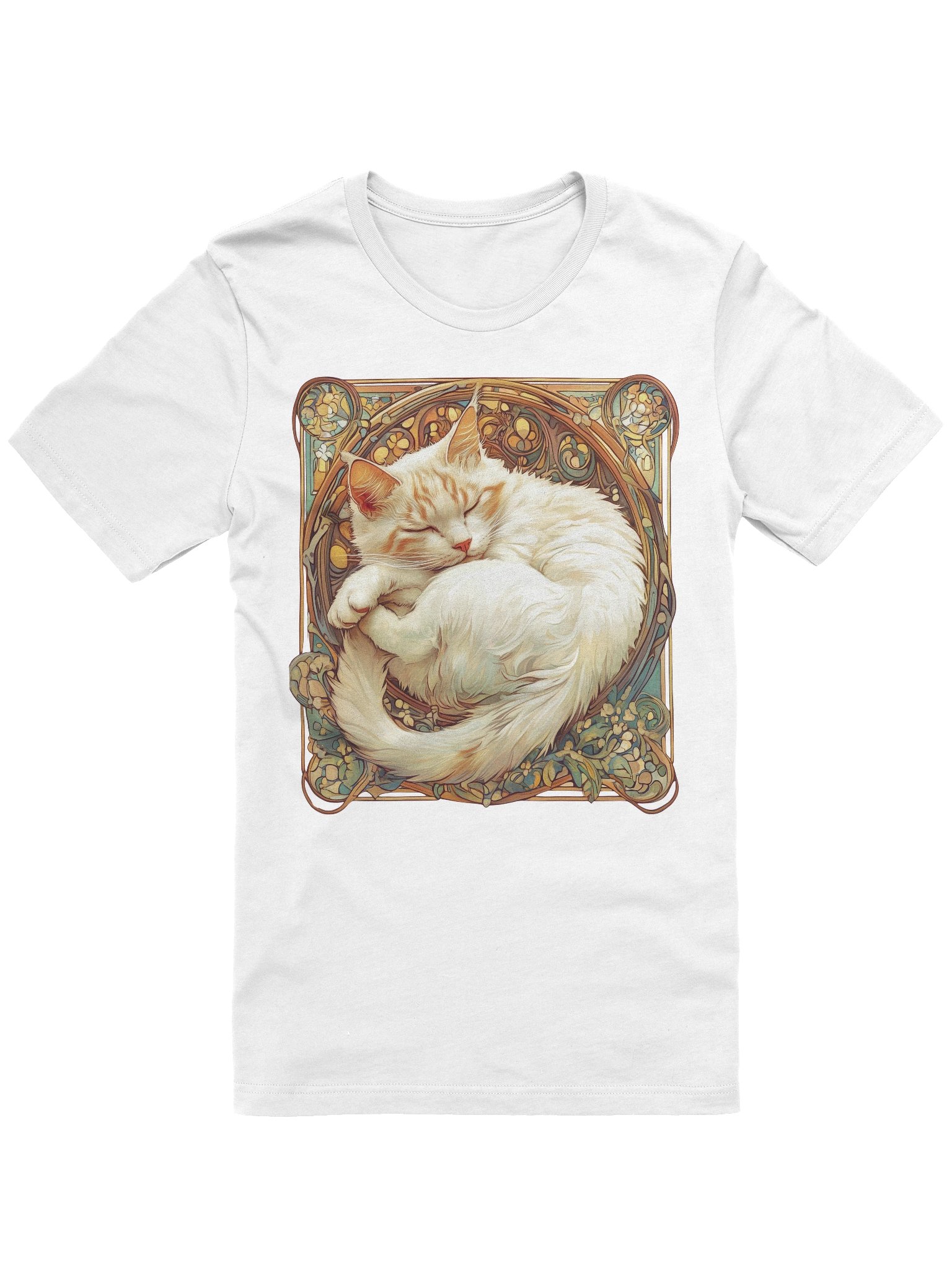 Art Nouveau Cat Dreams T-Shirt product image (1)