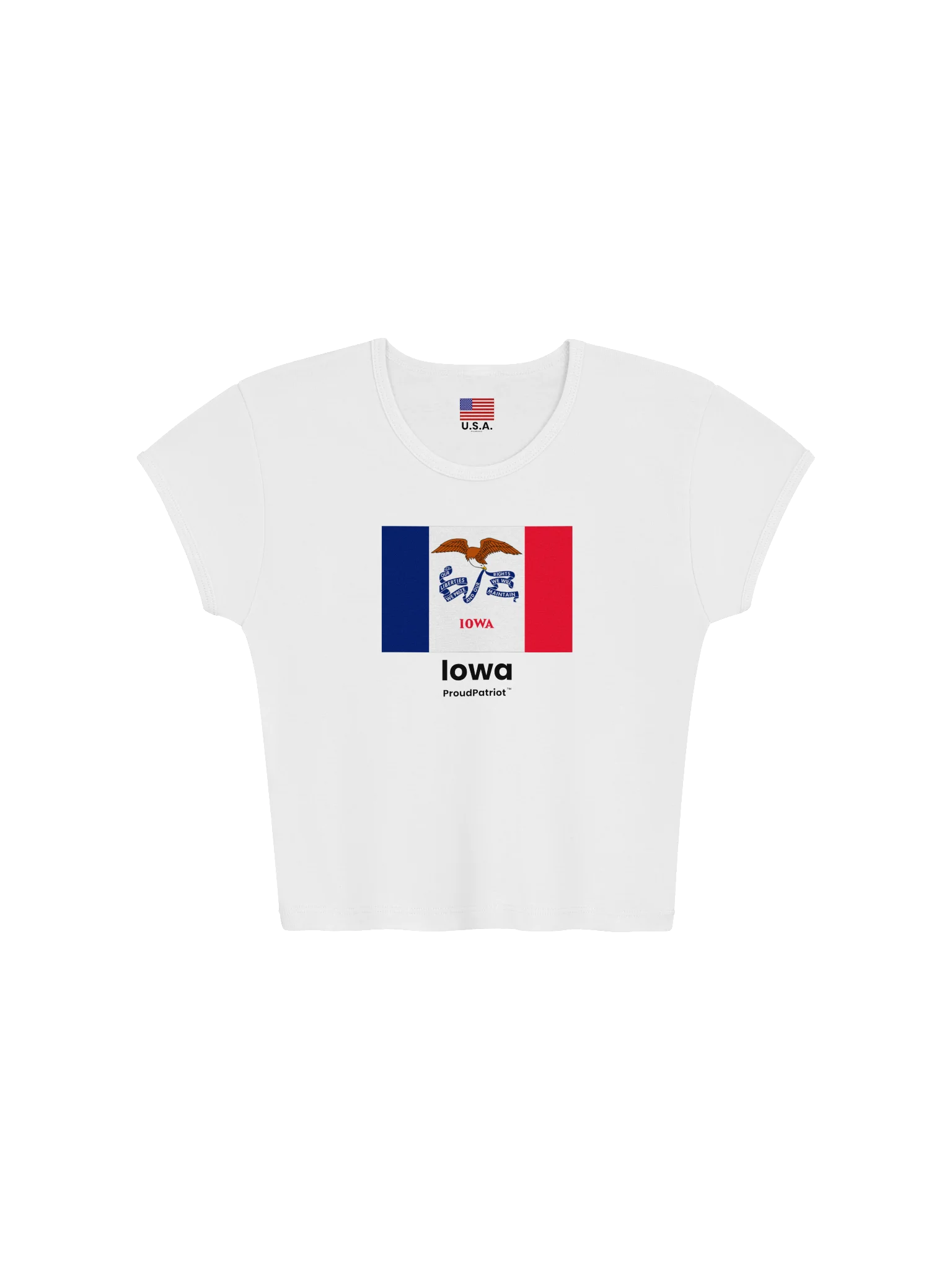 Iowa Women's Ribbed Baby Tee Crop Top product image (5)
