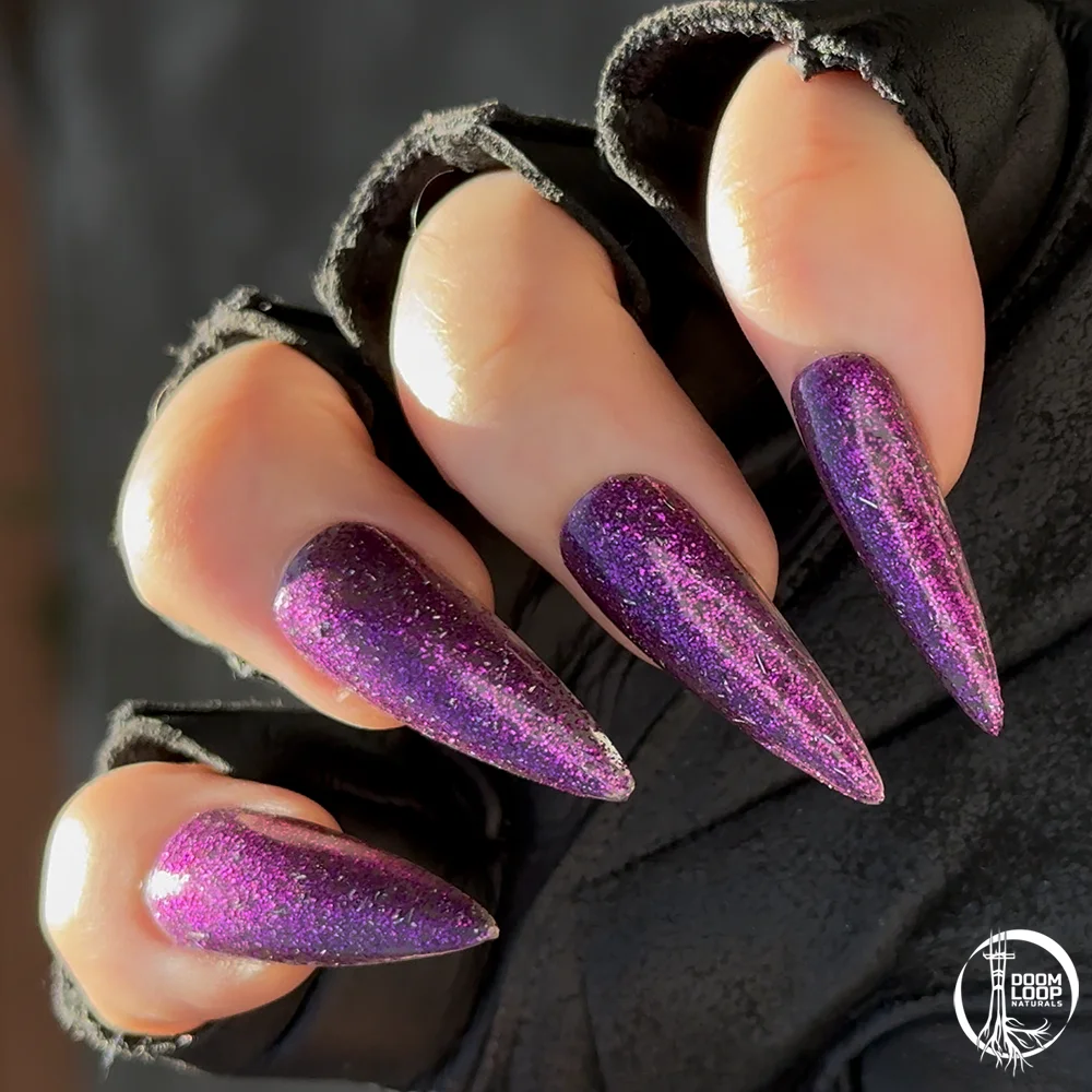 THE INTRUDER - Bruised Fuchsia Glitter Nail Polish product image (3)