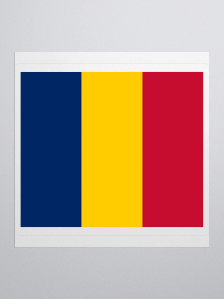 Chad Flag Sticker | Blue Yellow Red Design | Durable Vinyl | 3 Sizes product image (1)