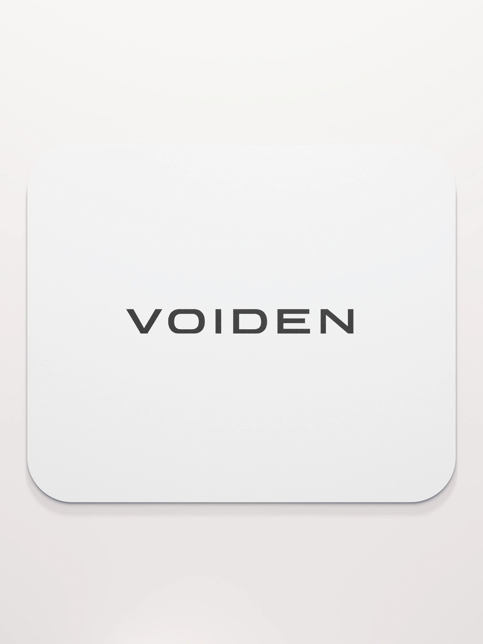 VOIDEN // Classic Mouse Pad – Center Logo (White) product image (2)