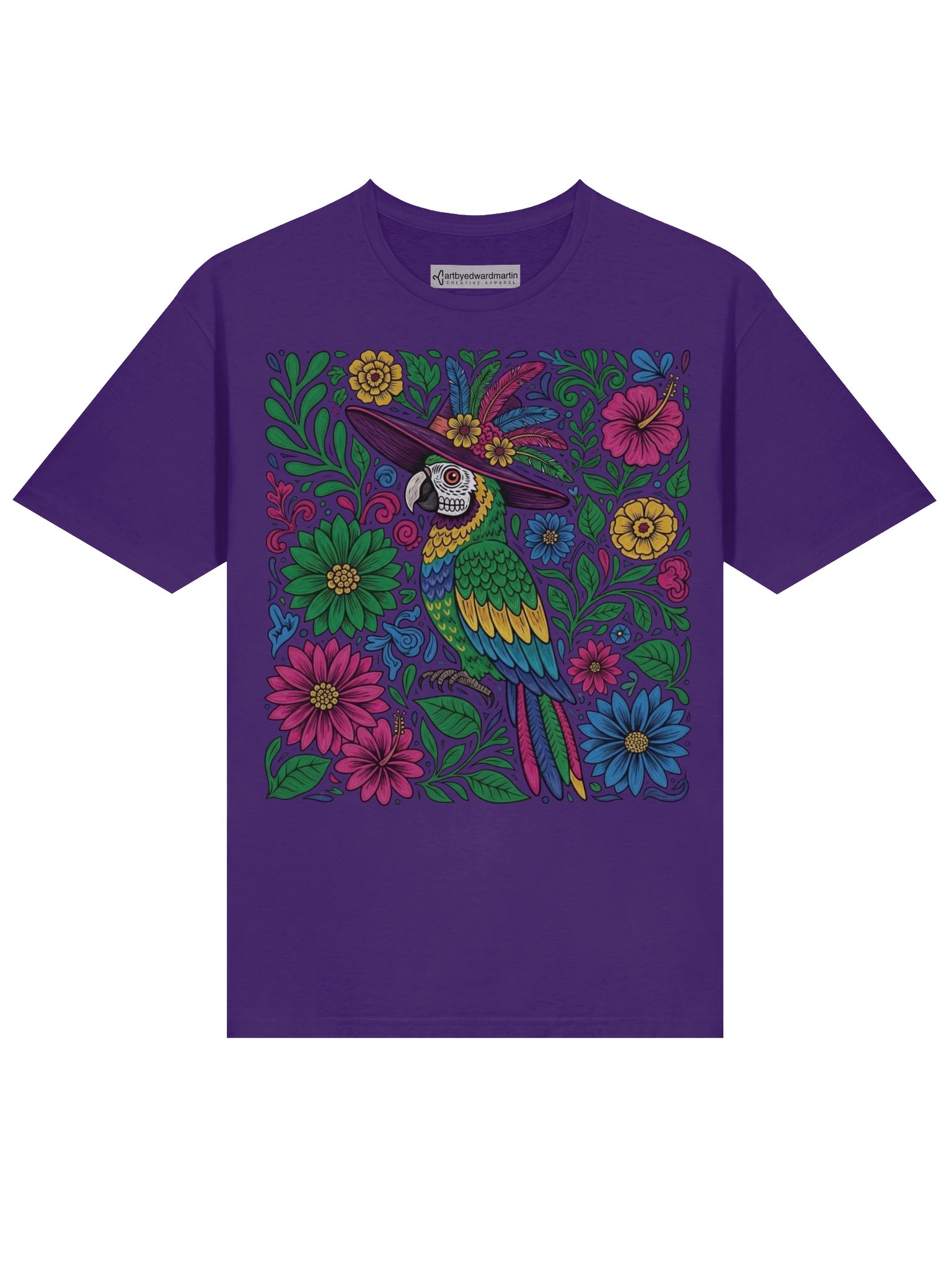 Dia de Muertos Parrot Design T-Shirt product image (18)