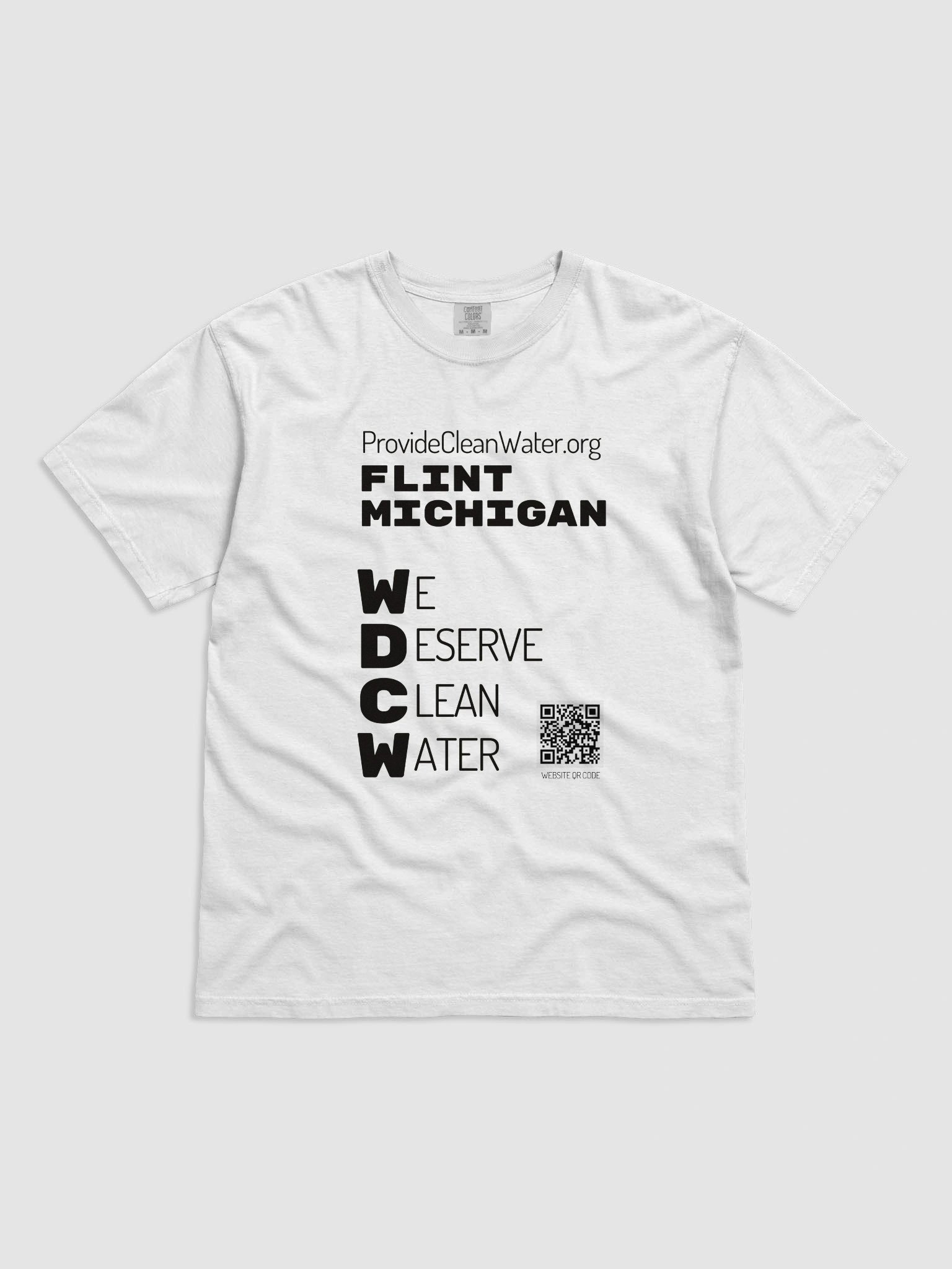 Flint, MI WDCW White T-Shirt product image (1)
