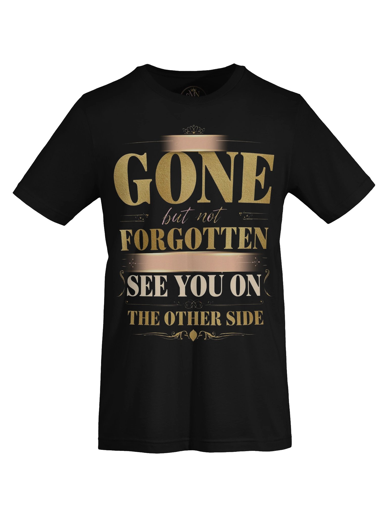 Gone but Not Forgotten — Gold & Pink Typographic Tee product image (7)