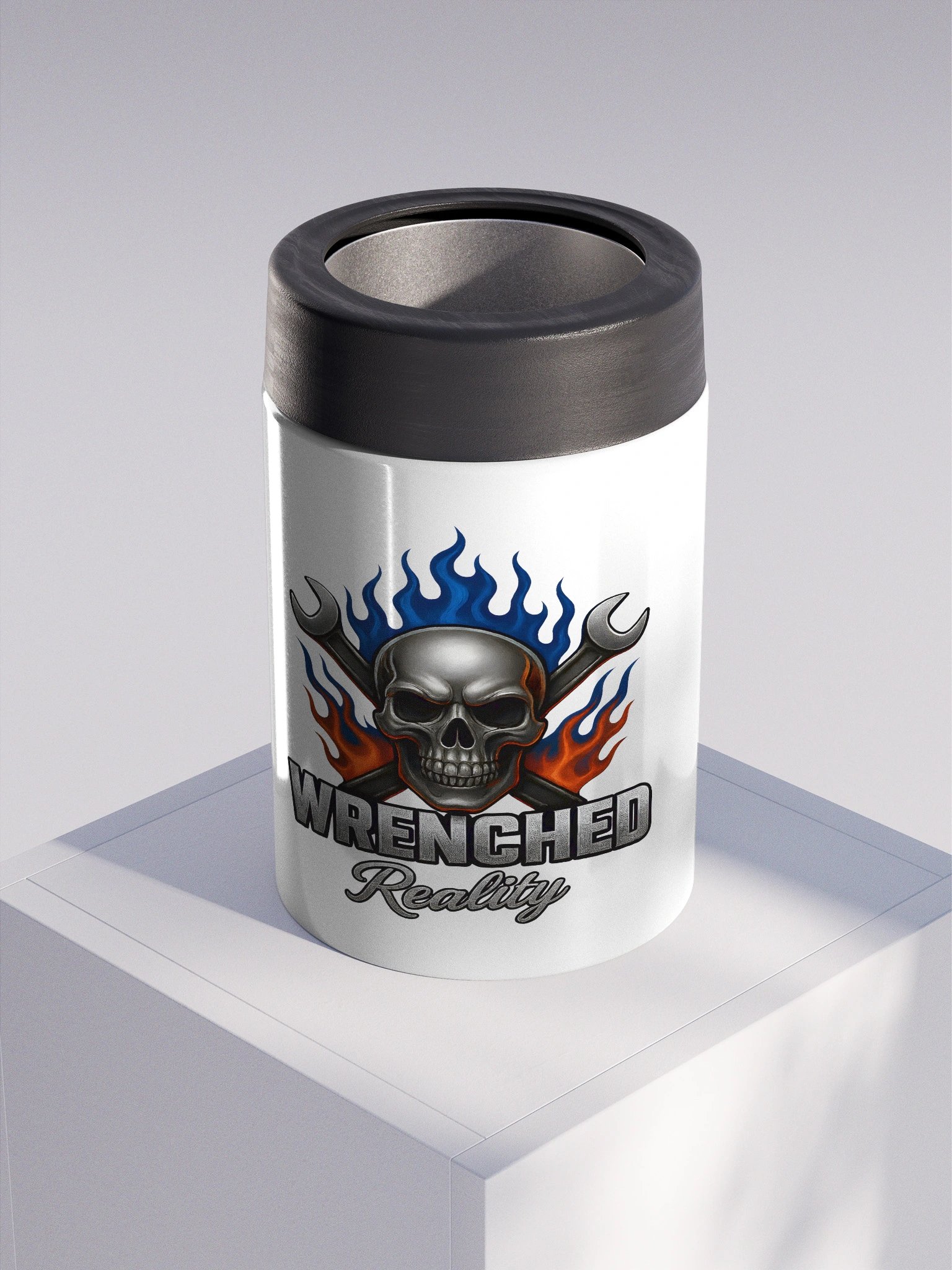 Flaming Skull Stainless Steel Koozie product image (3)