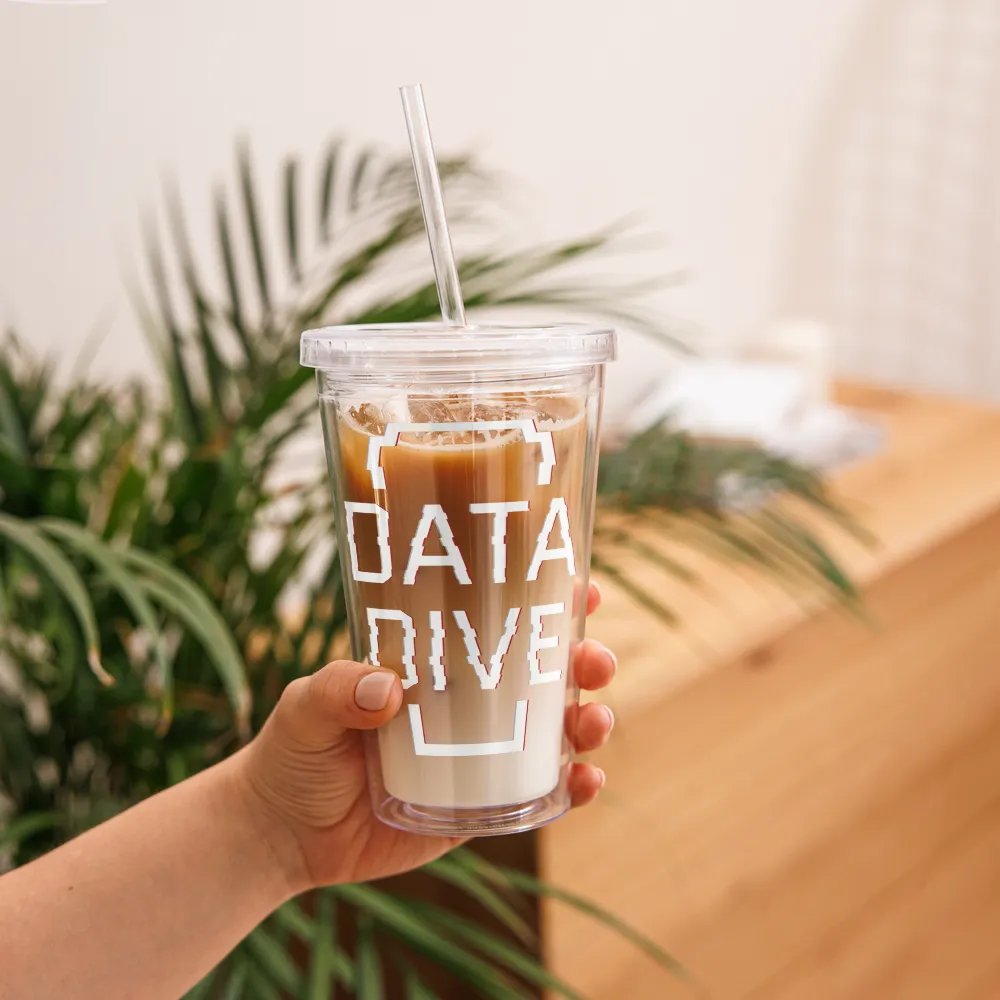 Data Dive Double Wall Acrylic Plastic Tumbler (16oz) product image (6)