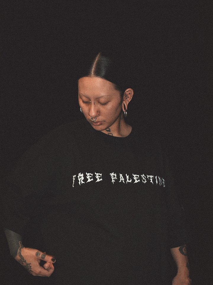 free palestine heavy tee product image (1)