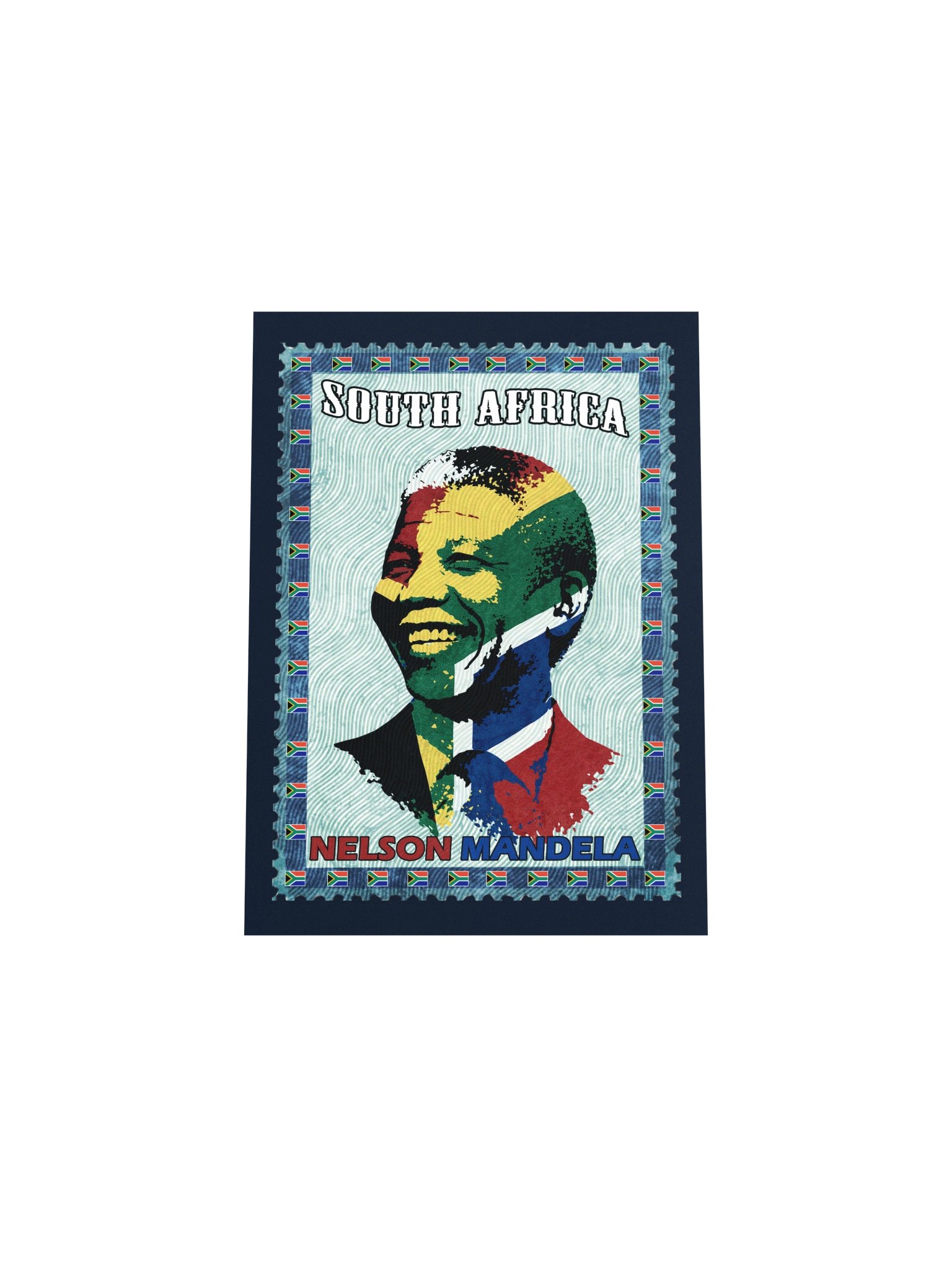 Nelson Mandela Vintage Postage Stamp Poster — South Africa Anti-Apartheid Icon Wall Art product image (6)