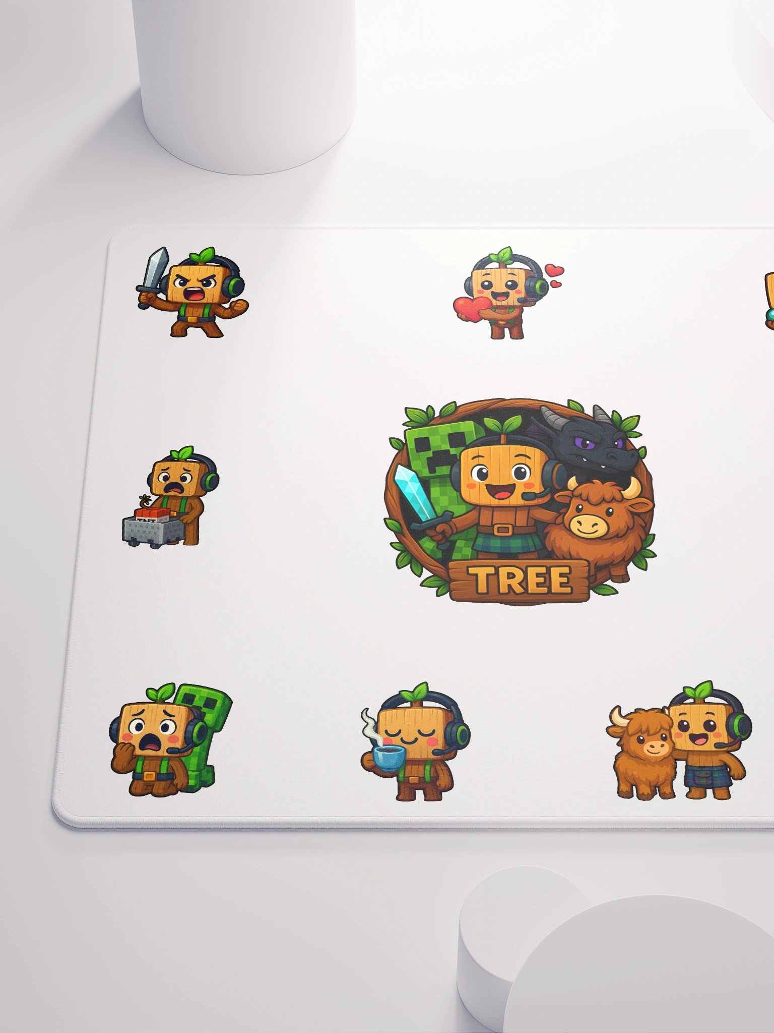 Tree Mouse Mat White product image (6)