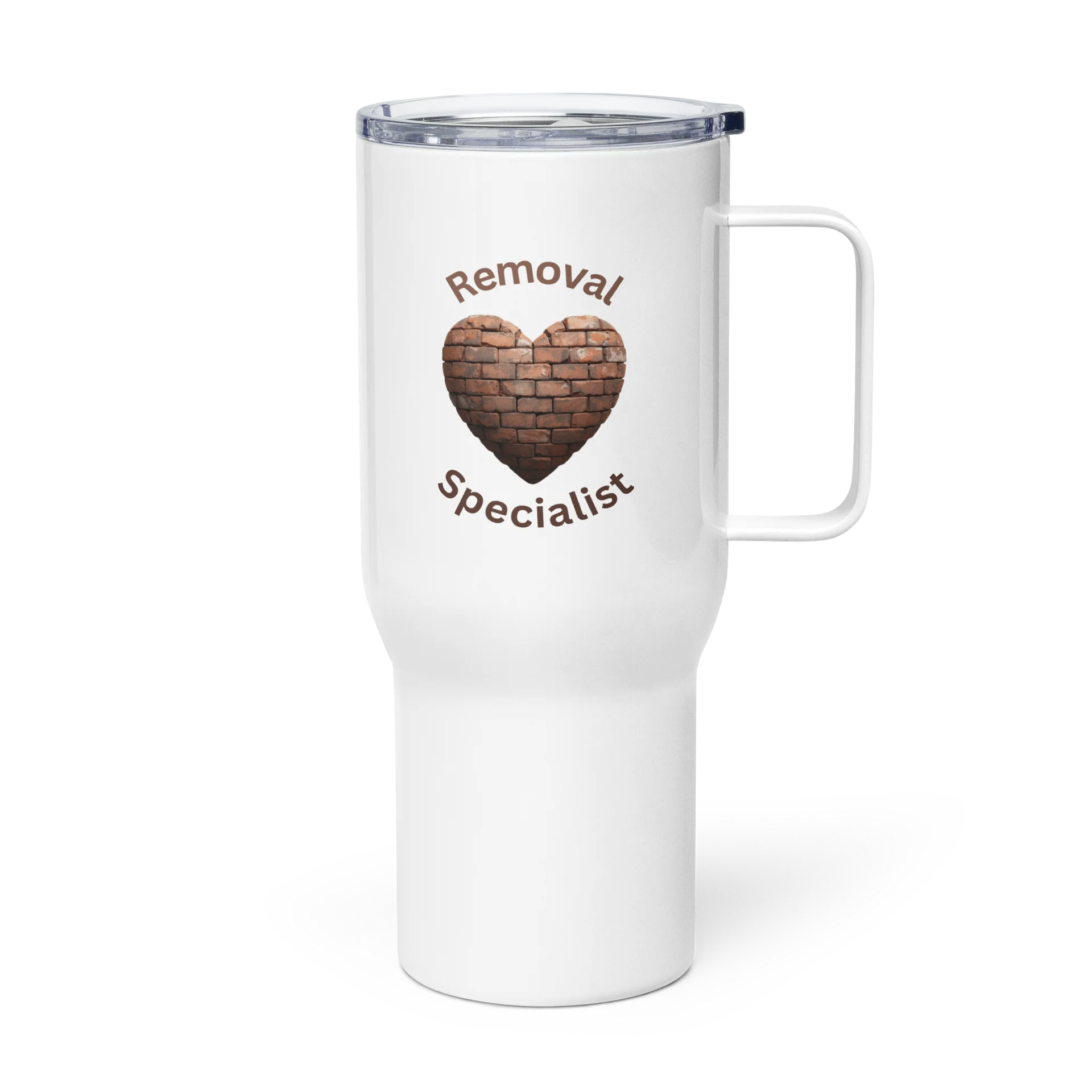 Heart Wall Removal Specialist 25 oz or 40oz Tumbler-Original Brick Red and Brown product image (1)