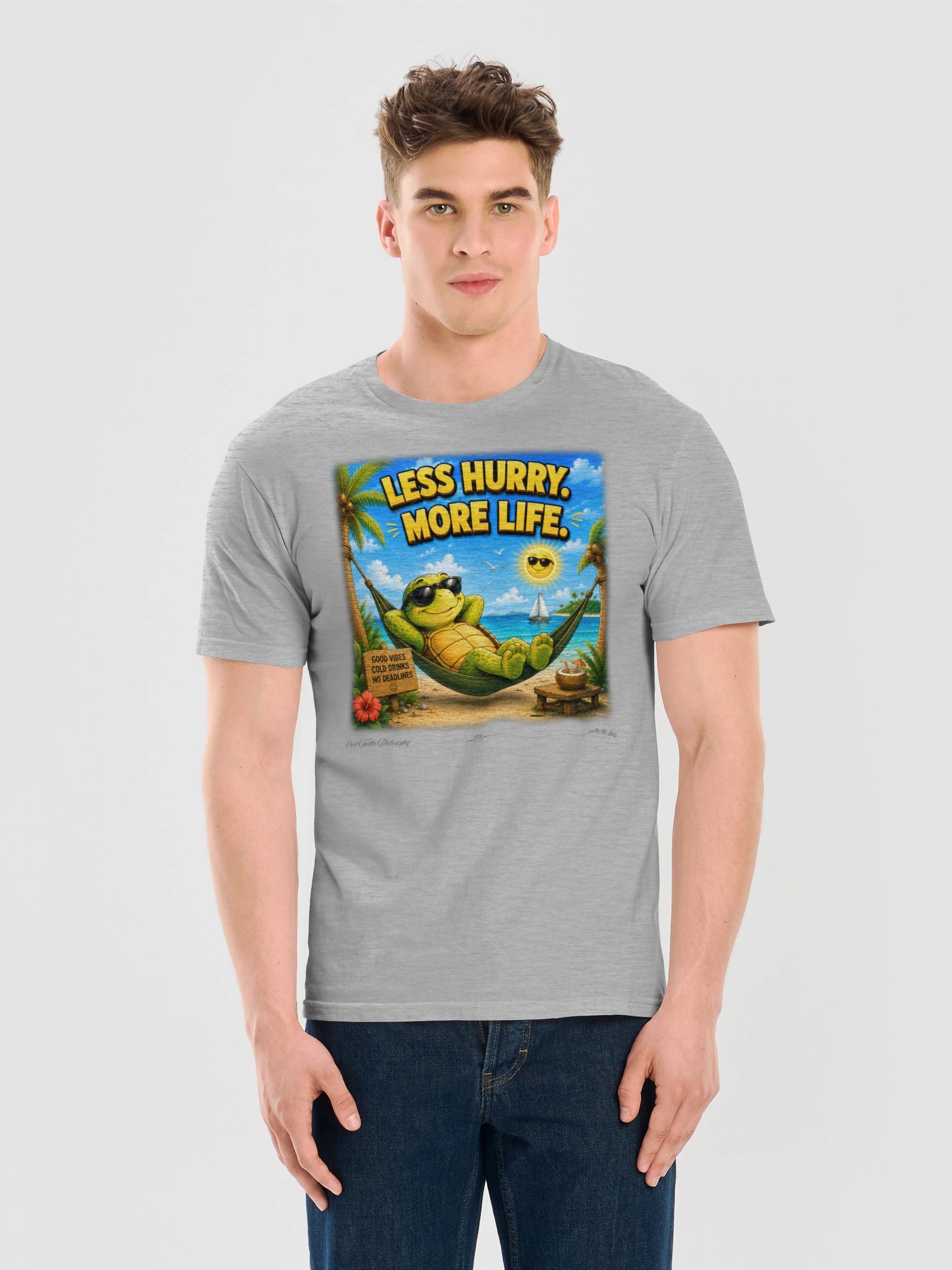 LESS HURRY. MORE LIFE. — Gildan 64000 Softstyle T-Shirt product image (3)