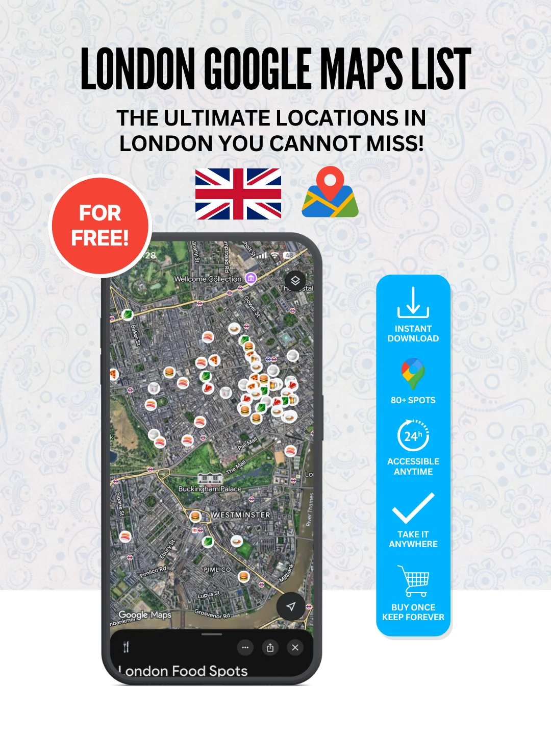 London Cheat Sheet + Free Google Maps List (80+ FOOD SPOTS) product image (3)