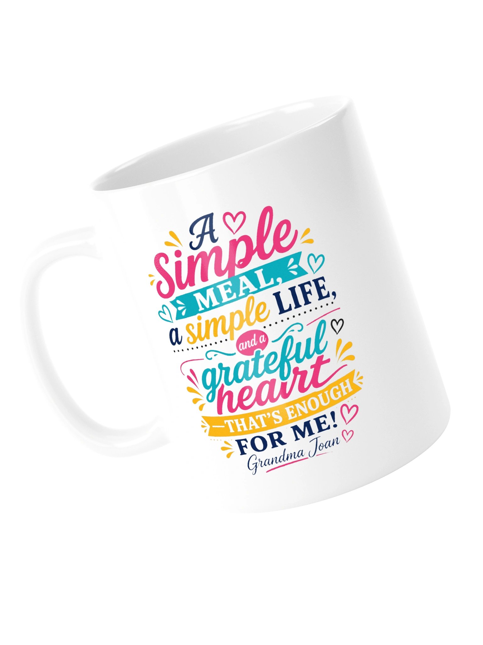 A Simple Meal, A Simple Life! - White Glossy Mug product image (2)