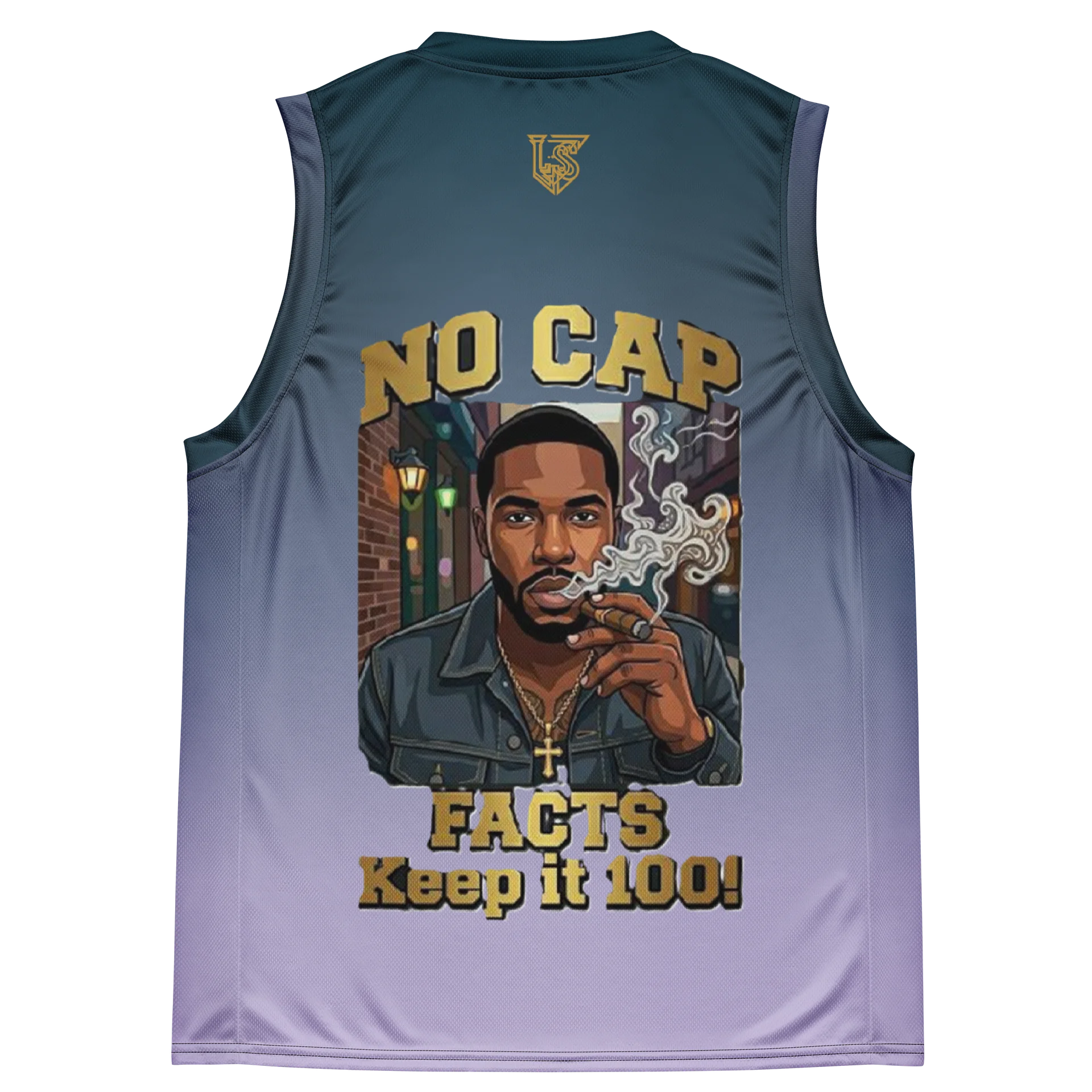 No Cap Purple Fade Sleeveless Pattern Design product image (4)