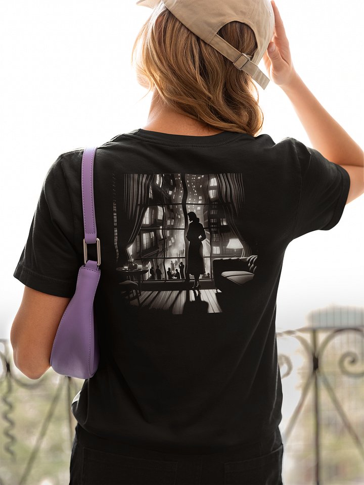 Silent Contemplation in City Lights Film Noir (Womens Tee) product image (2)