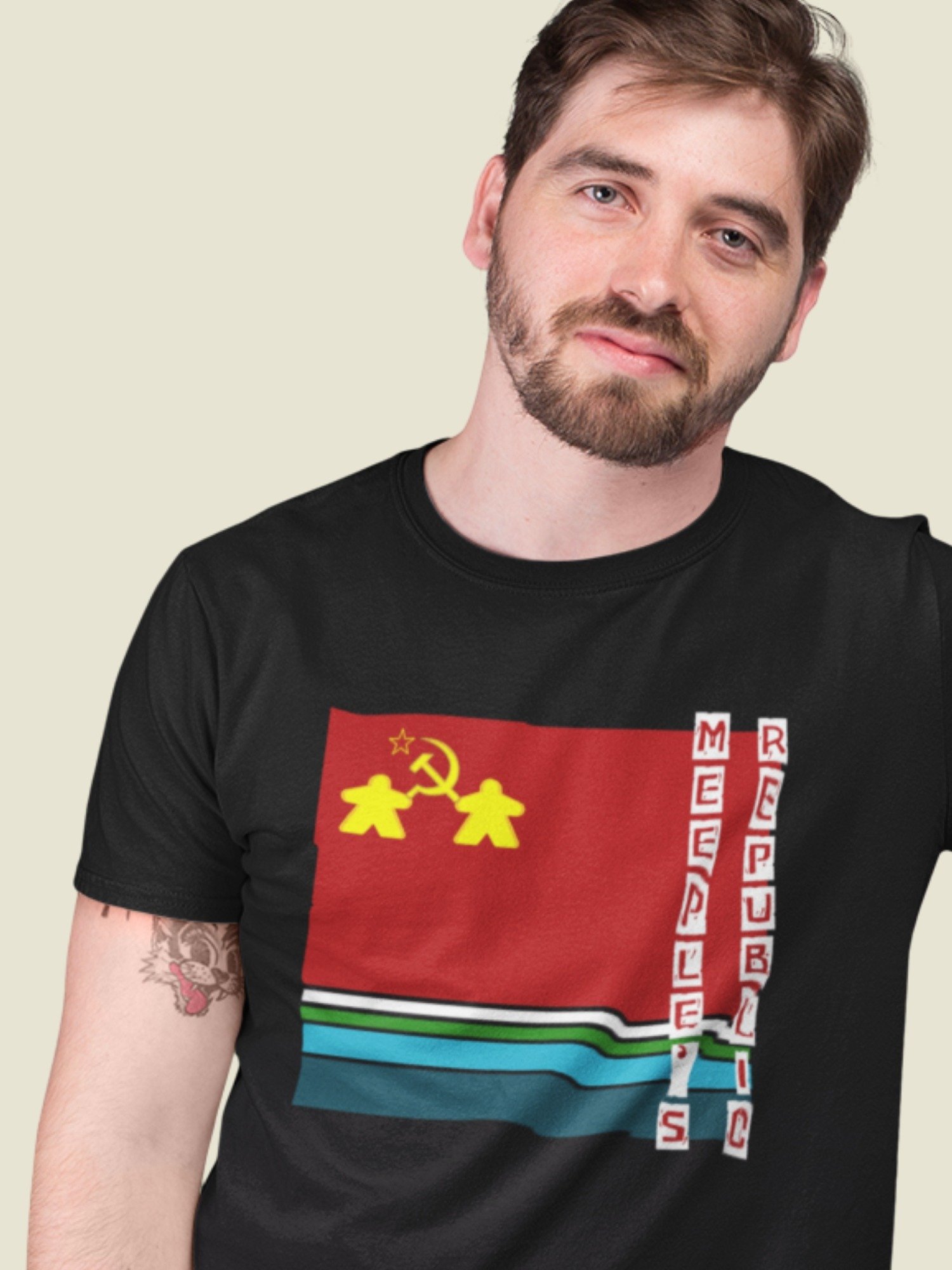 Funny Soviet Union Meeple Board Gamer Shirt, People's Republic T-shirt for Board Gamers, Meeple's Republic product image (1)