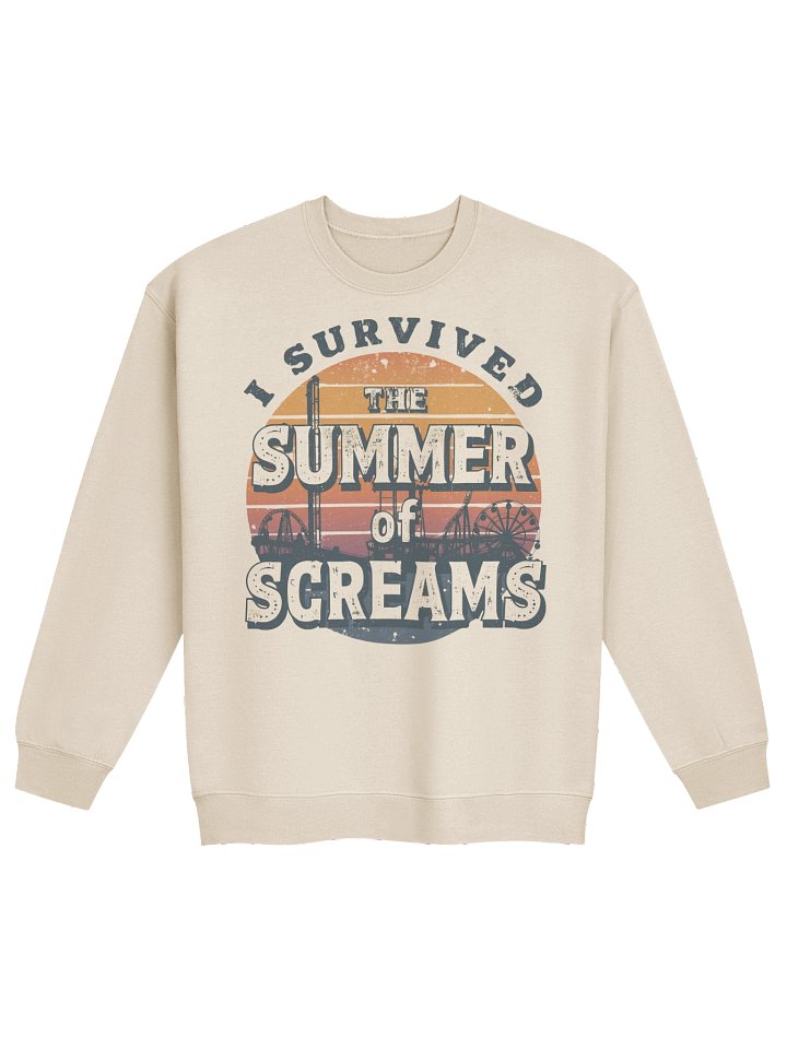 I Survived the Summer of Screams – Vintage Roller Coaster & Ferris Wheel Sweatshirt product image (1)