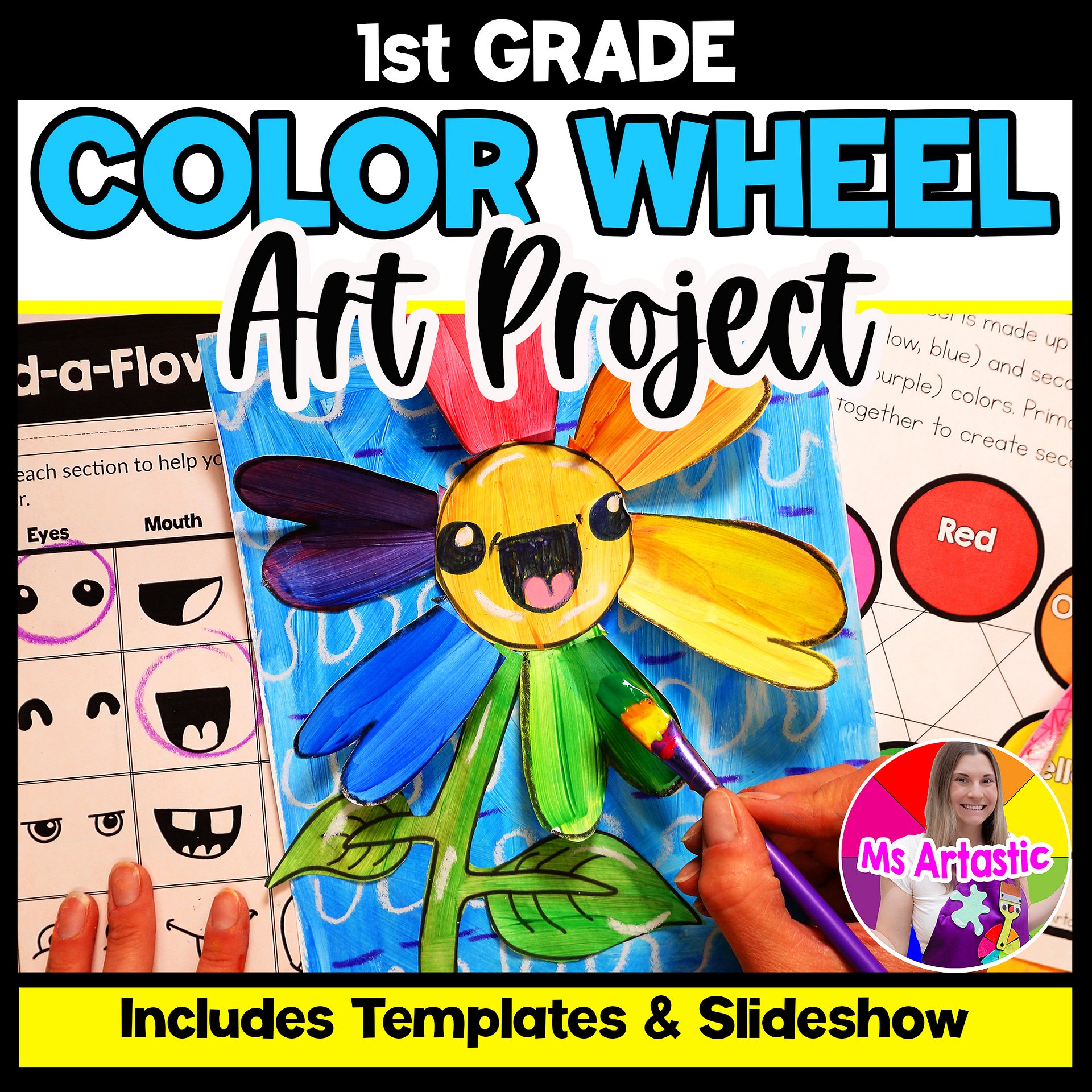 Color Lesson Color Wheel Art Project 1st Grade Art Activity Element of Art Color product image (1)