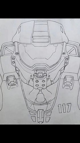 After 2, 4 and 9 hours of sketching..Master Chief is ready for colour.

Wednesday 6-8pm EST we start. 

#kickartcrew #artist ...