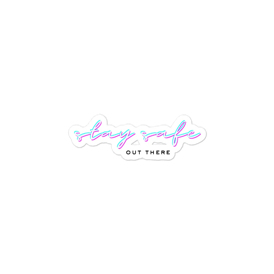 Stay Safe Neon Vinyl Sticker product image (1)