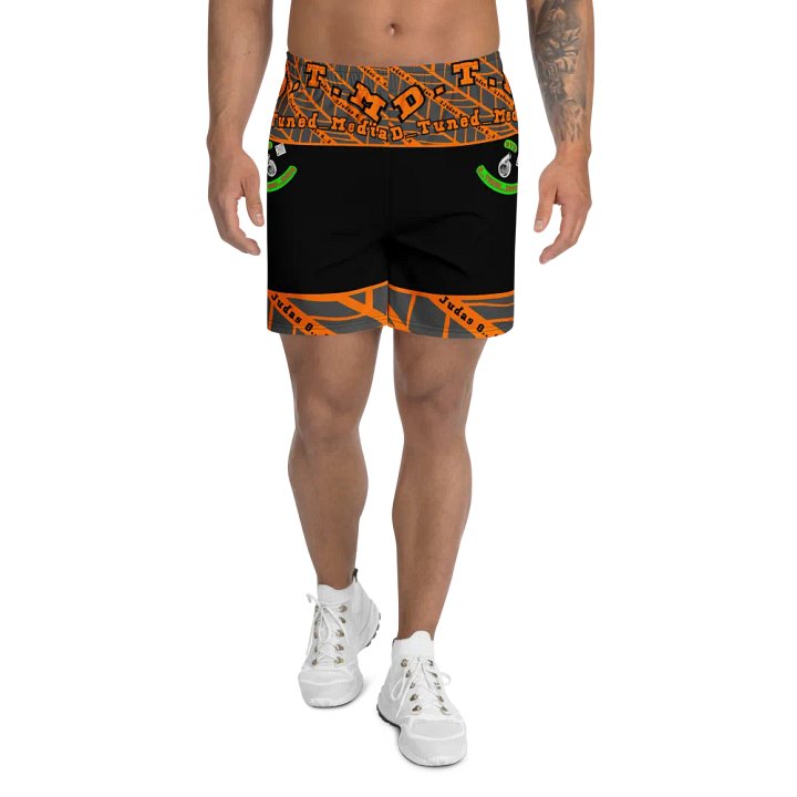 D-Tuned Media All-Over Print Athletic Long Shorts product image (1)