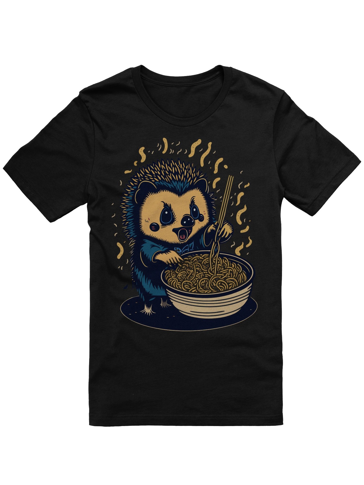Noodle-Loving Hedgehog T-Shirt product image (2)