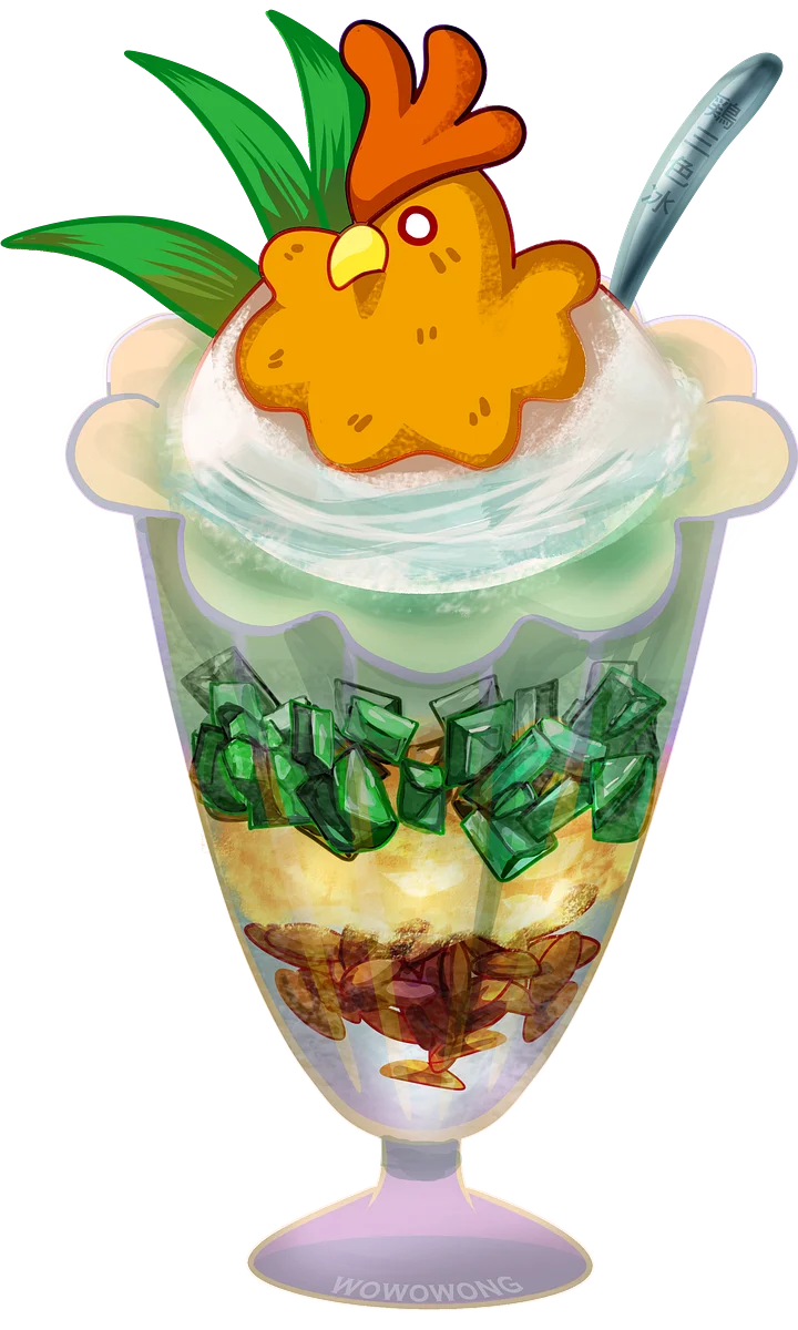 Zodiac Drinks - Three Color Rooster Dessert - Sticker product image (2)