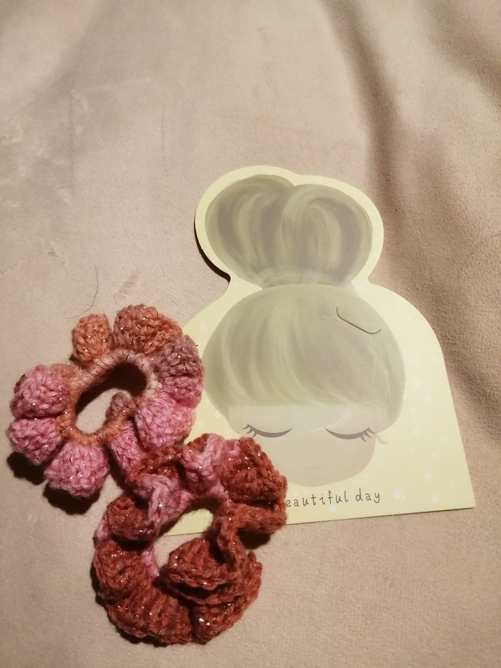 2 small Handmade Crochet Scrunchies product image (2)