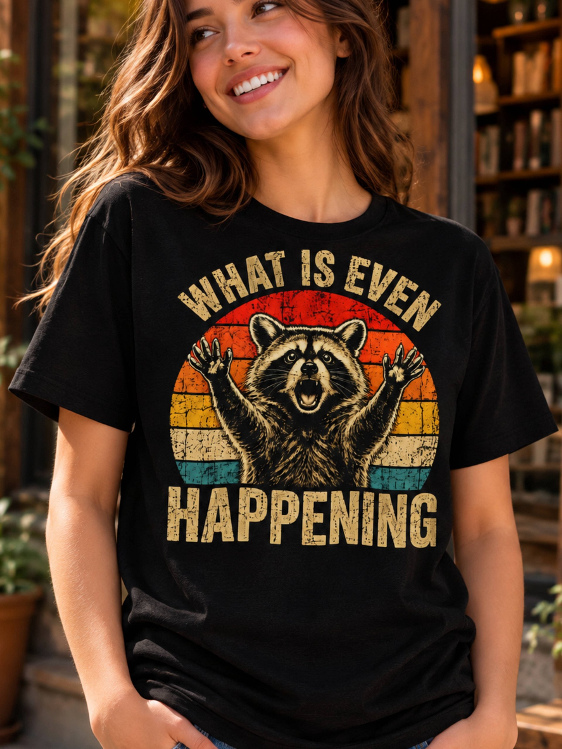What Is Even Happening Raccoon T-Shirt product image (2)