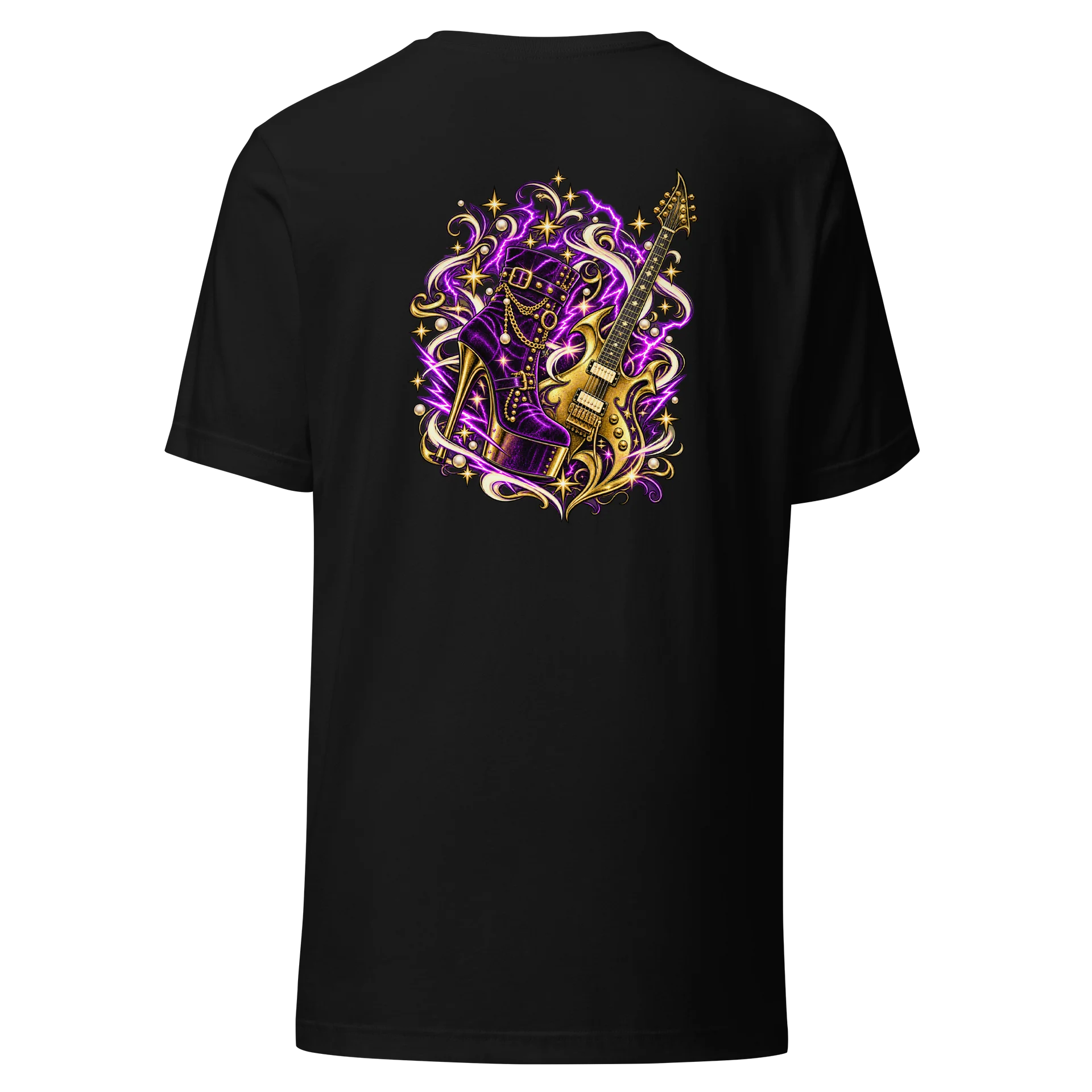 Velvet Voltage – Gold Guitar Statement Tee product image (4)