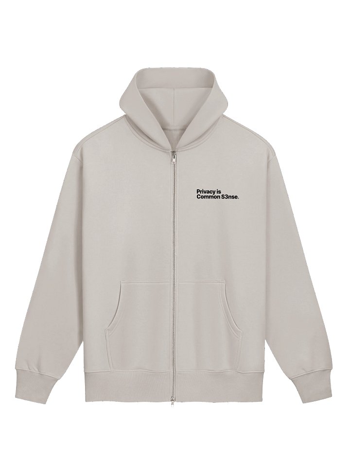 Minimal Zip Hoodie Privacy is Common S3nse product image (1)