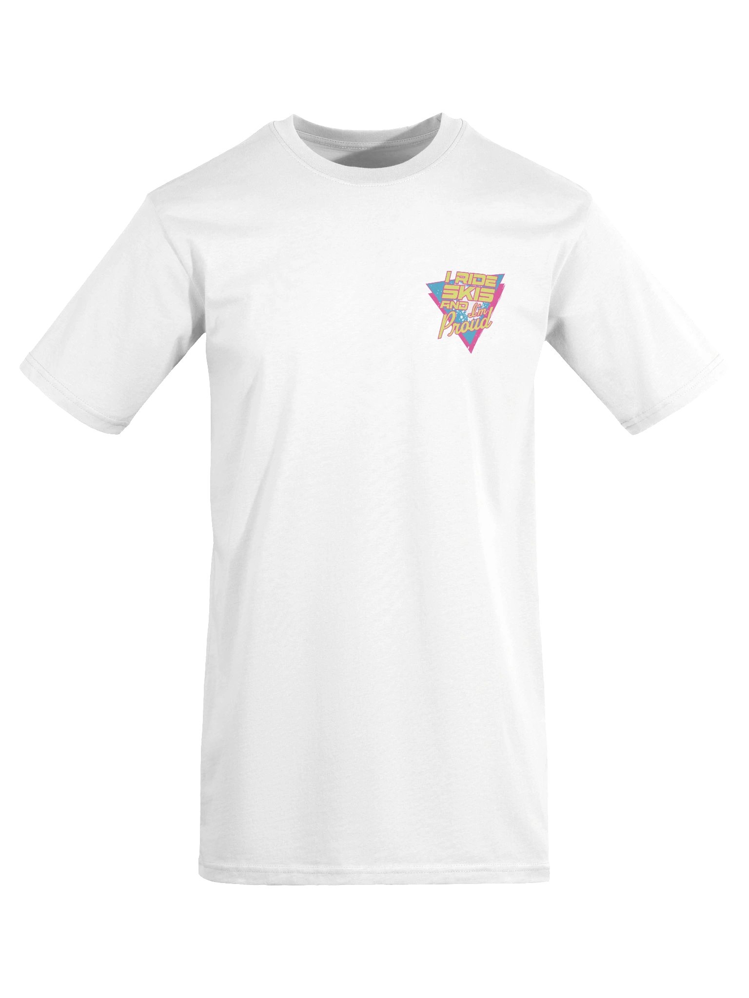 "I Ride Skis and I'm Proud" White Tee product image (7)