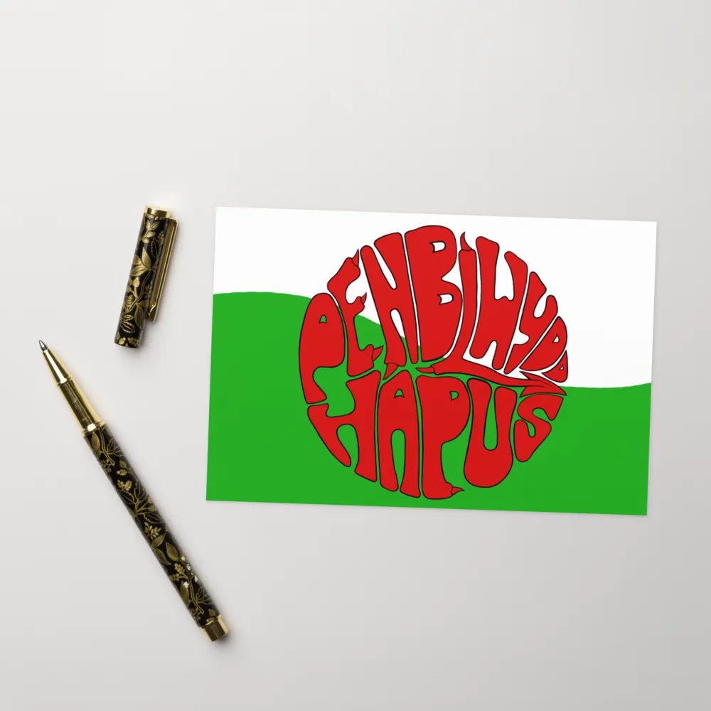 Penblwydd Hapus landscape greetings card product image (10)