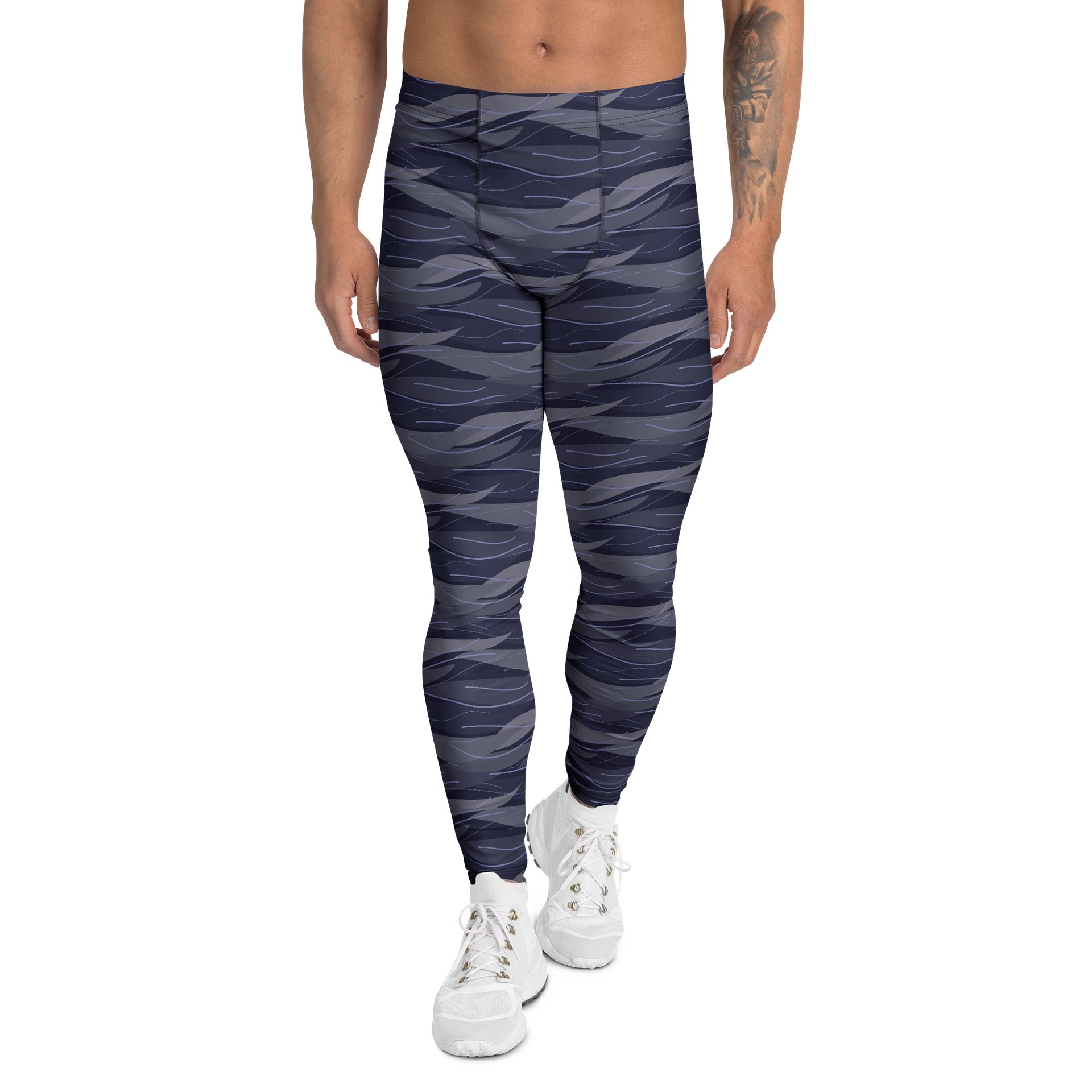 Colorful Modern Abstract Stripes Men's Leggings product image (1)