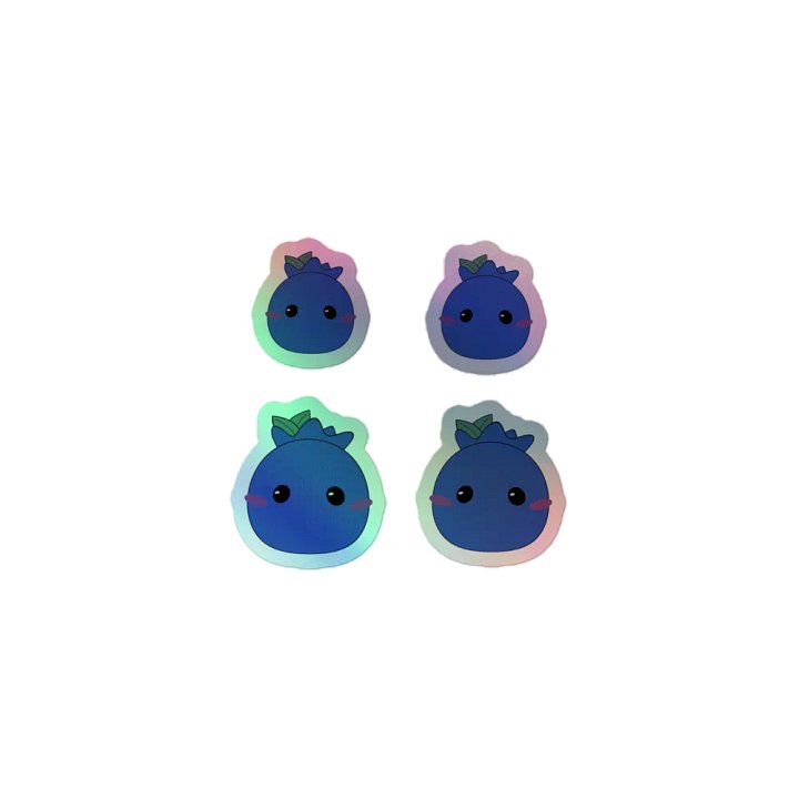 Bloob the Blueberry Holographic Sticker Set product image (1)