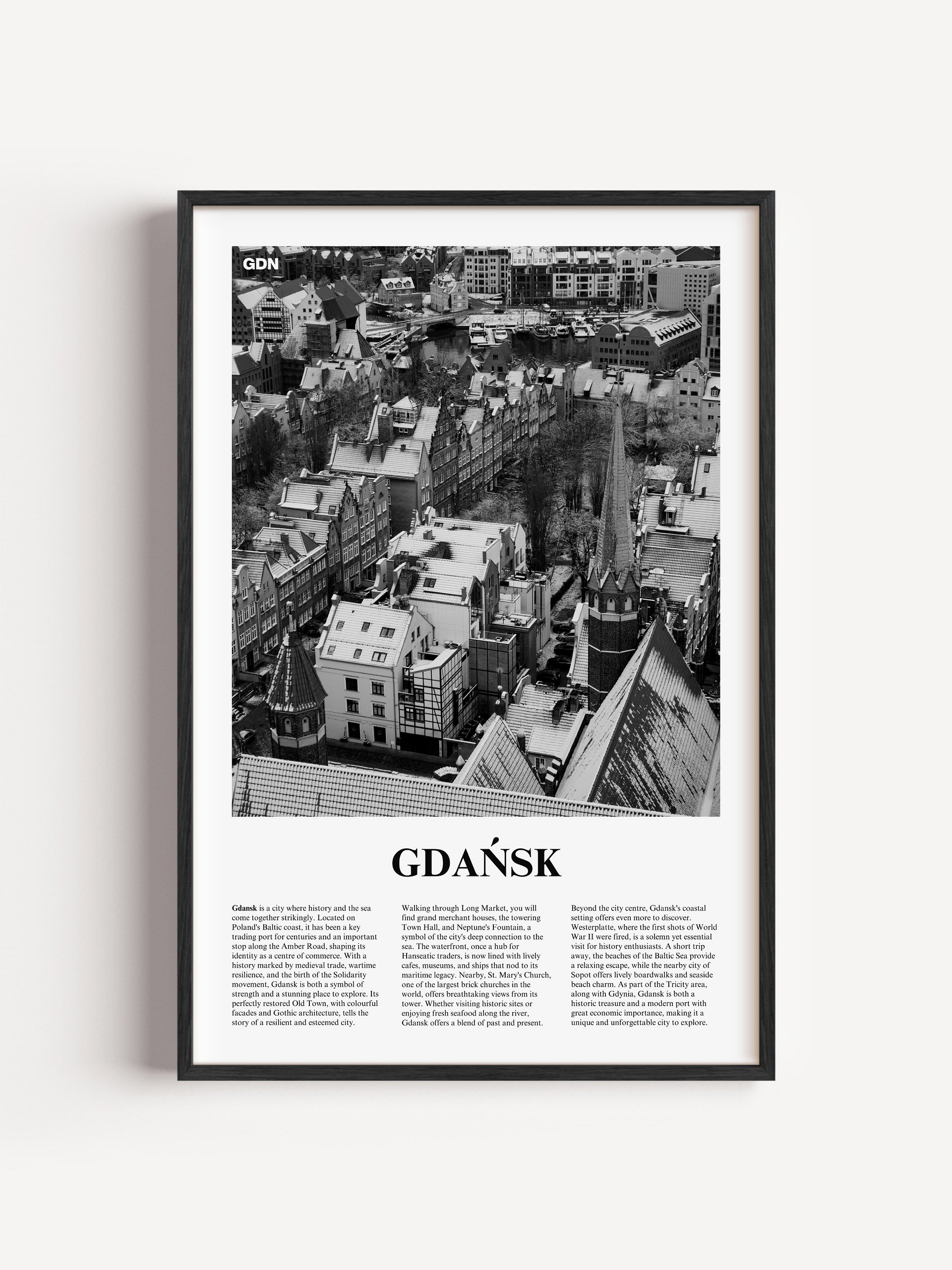 Gdansk 01 Newspaper Poster | Framed product image (1)